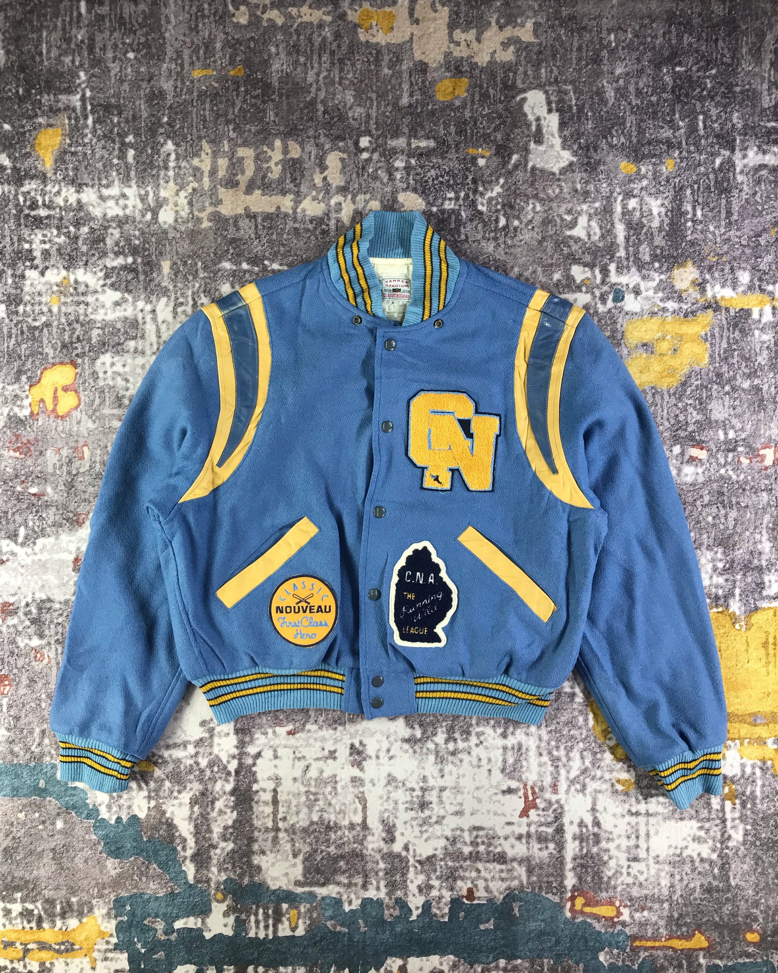 image of Classic Nouveau Varsity Jacket-M342, Men's (Size Large)