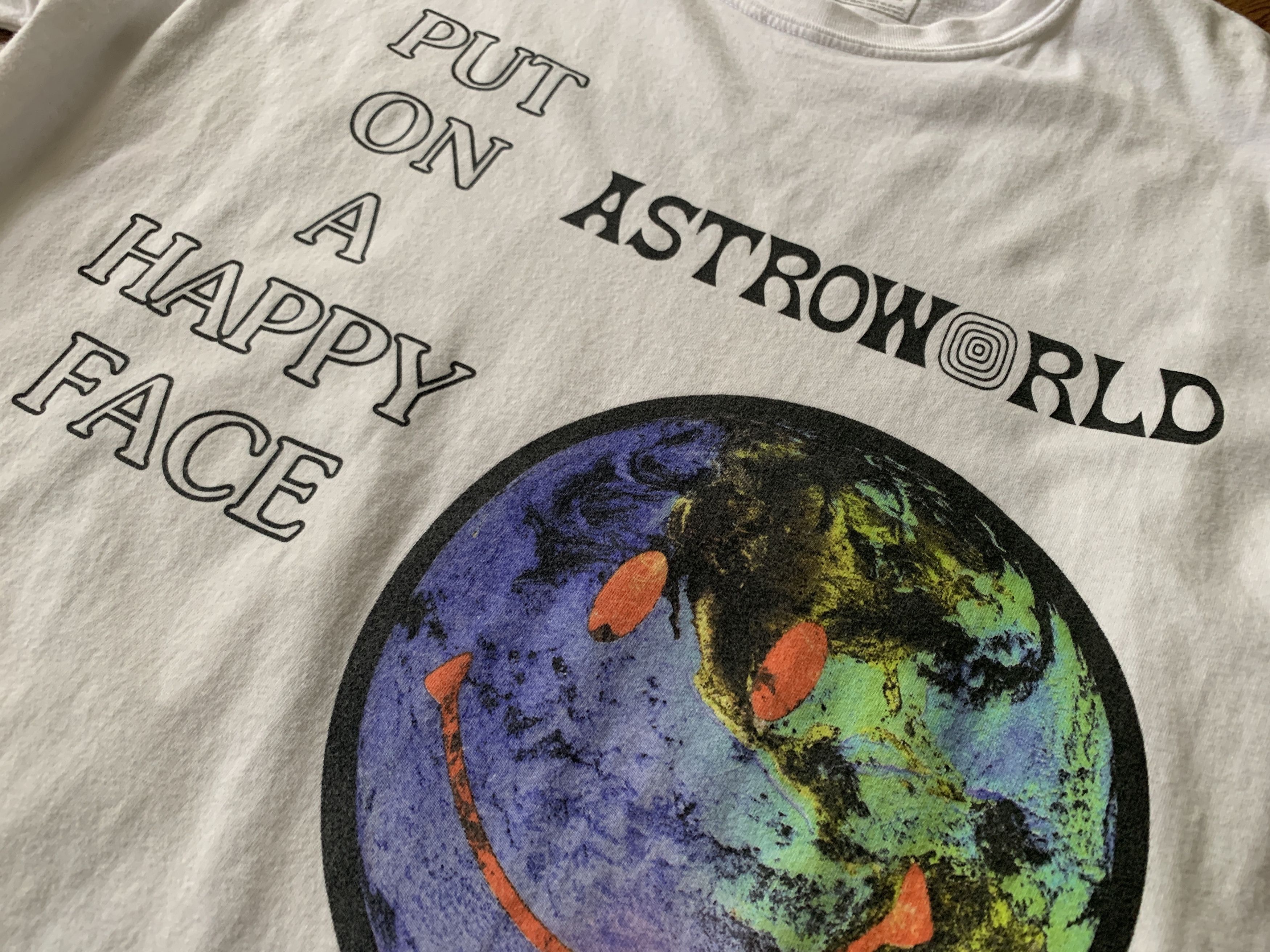 Travis Scott Large Travis Scott Happy Face Smiley White Cactus T-Shirt Size US L / EU 52-54 / 3 - 2 Thumbnail