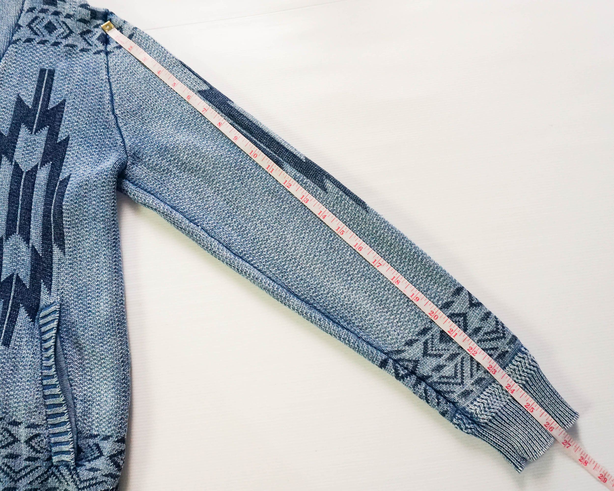 Japanese Brand BAYFLOW Native Tribal Design Knit Button-Up Sweater Size US M / EU 48-50 / 2 - 12 Thumbnail