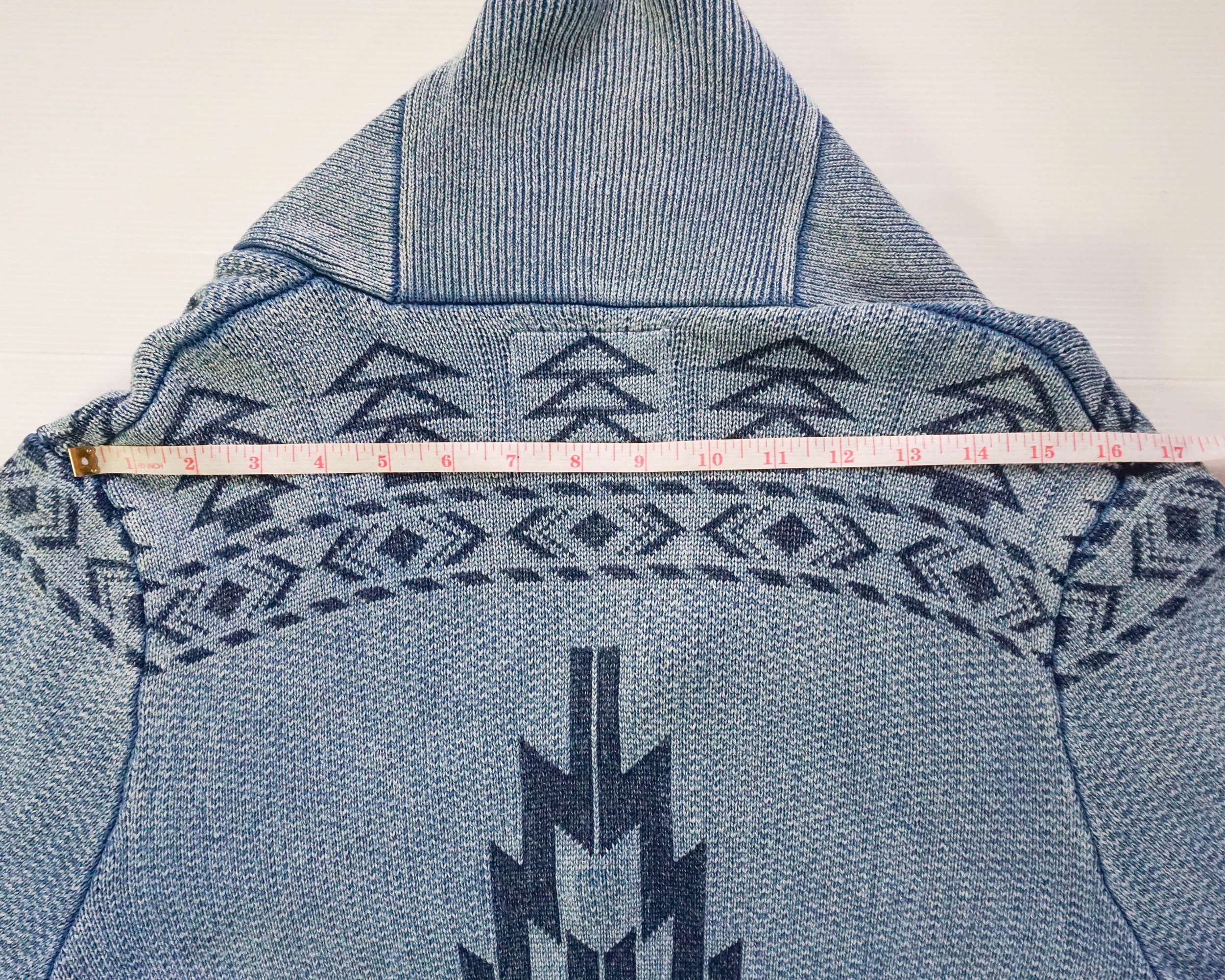 Japanese Brand BAYFLOW Native Tribal Design Knit Button-Up Sweater Size US M / EU 48-50 / 2 - 11 Thumbnail