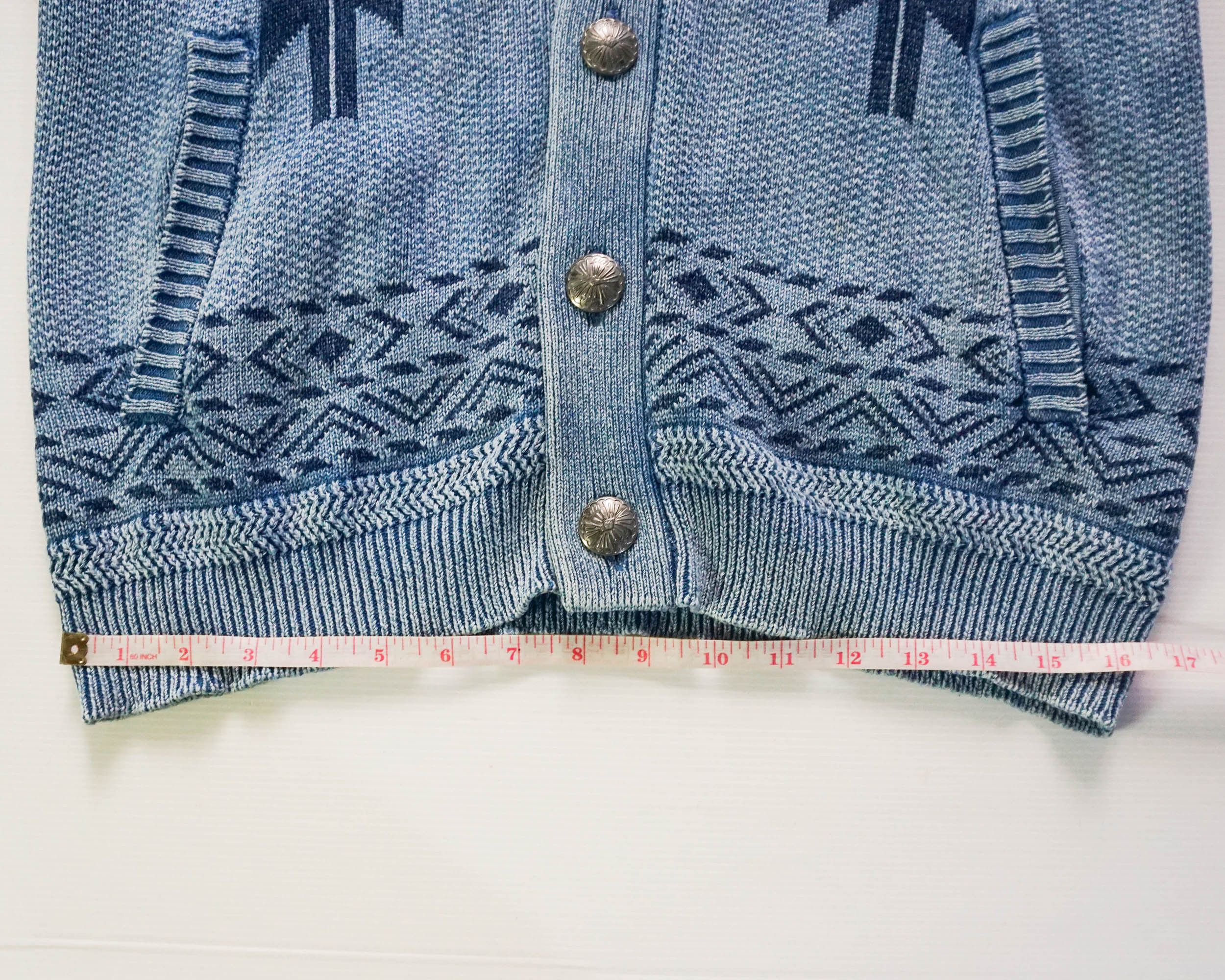 Japanese Brand BAYFLOW Native Tribal Design Knit Button-Up Sweater Size US M / EU 48-50 / 2 - 13 Thumbnail