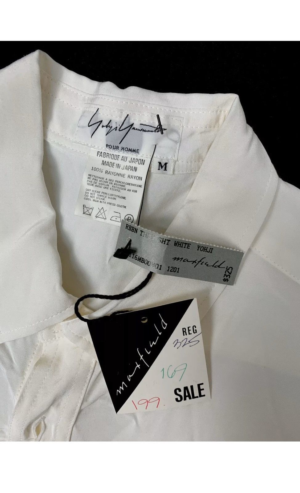 Yohji Yamamoto SS99 Yohji Yamamoto Pour Homme White Dress Shirt - Size M Size US M / EU 48-50 / 2 - 4 Thumbnail