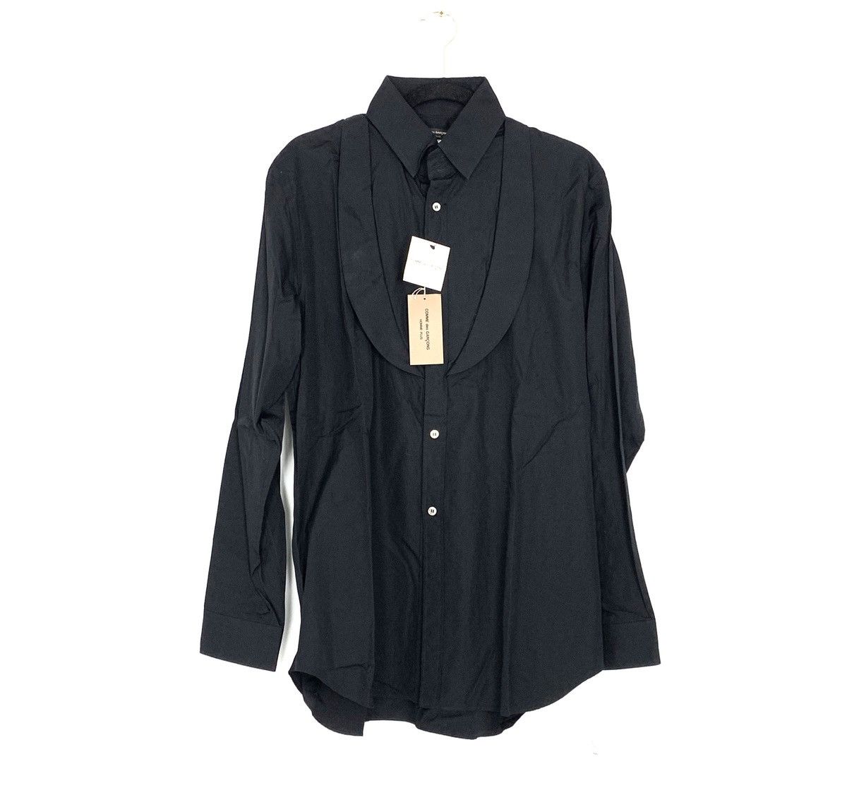 Comme des Garcons Comme Des Garcons Homme Plus Black Long Sleeve Dress Shirt Size US L / EU 52-54 / 3 - 1 Thumbnail