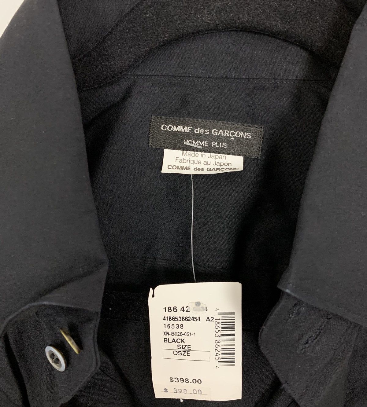 Comme des Garcons Comme Des Garcons Homme Plus Black Long Sleeve Dress Shirt Size US L / EU 52-54 / 3 - 4 Thumbnail