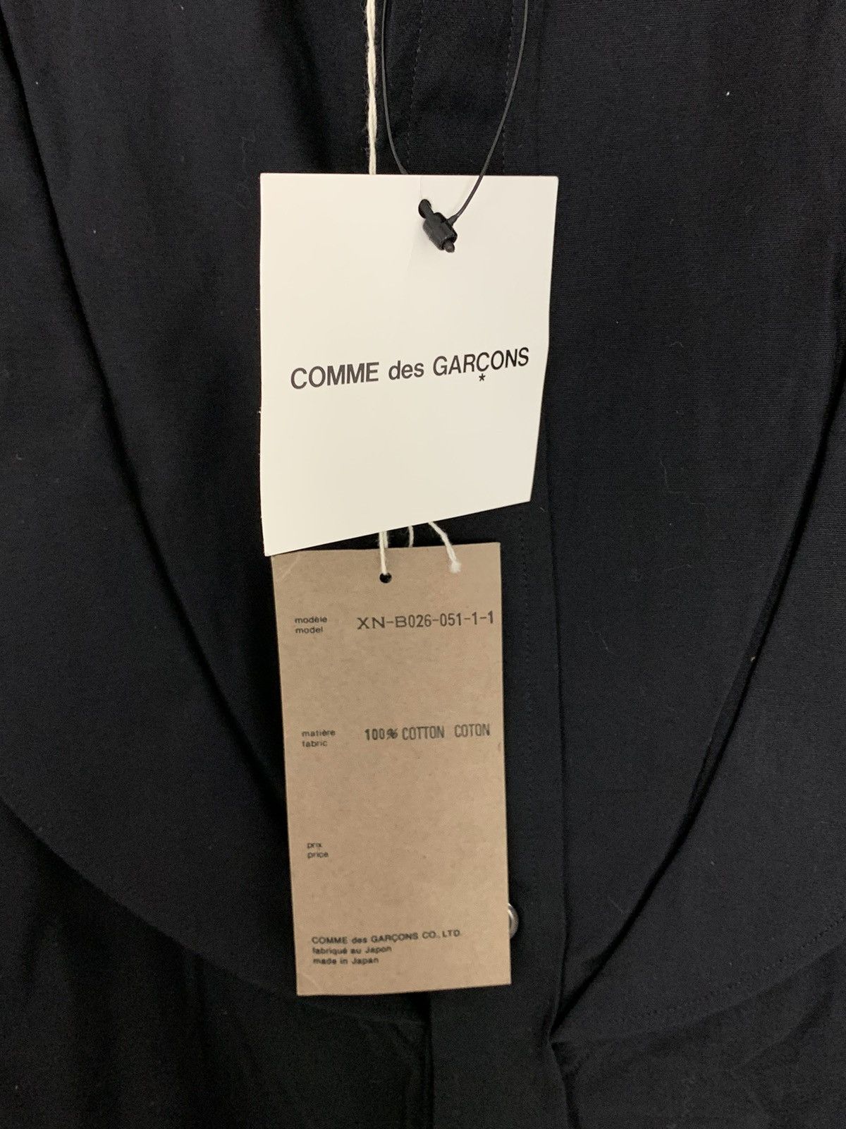 Comme des Garcons Comme Des Garcons Homme Plus Black Long Sleeve Dress Shirt Size US L / EU 52-54 / 3 - 3 Thumbnail