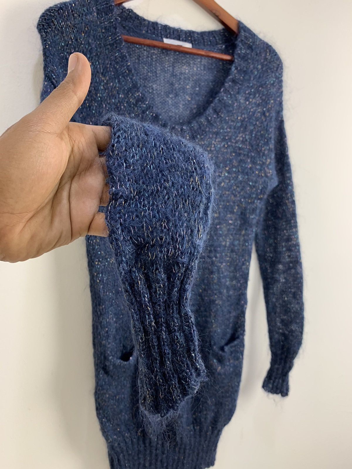 Designer × Japanese Brand ZAZIE Blinker Crochet Twist Cable Fur Long Knitwear Sweater Size US S / EU 44-46 / 1 - 7 Thumbnail