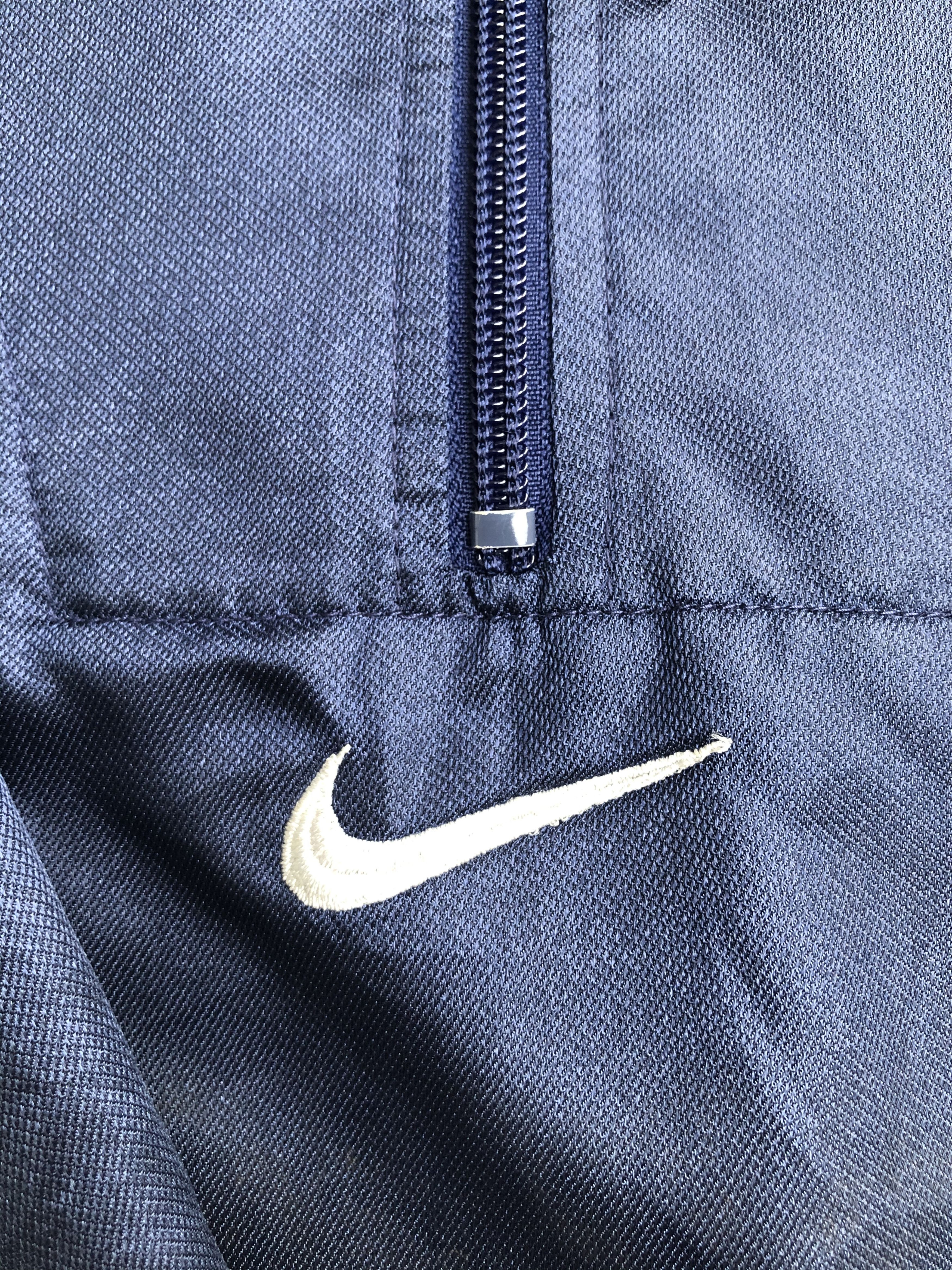 Nike × Vintage VTG 90’s NIKE CENTER SWOOSH & BIG LOGO HALFZIP WINDBREAKER Size US XXL / EU 58 / 5 - 8 Thumbnail