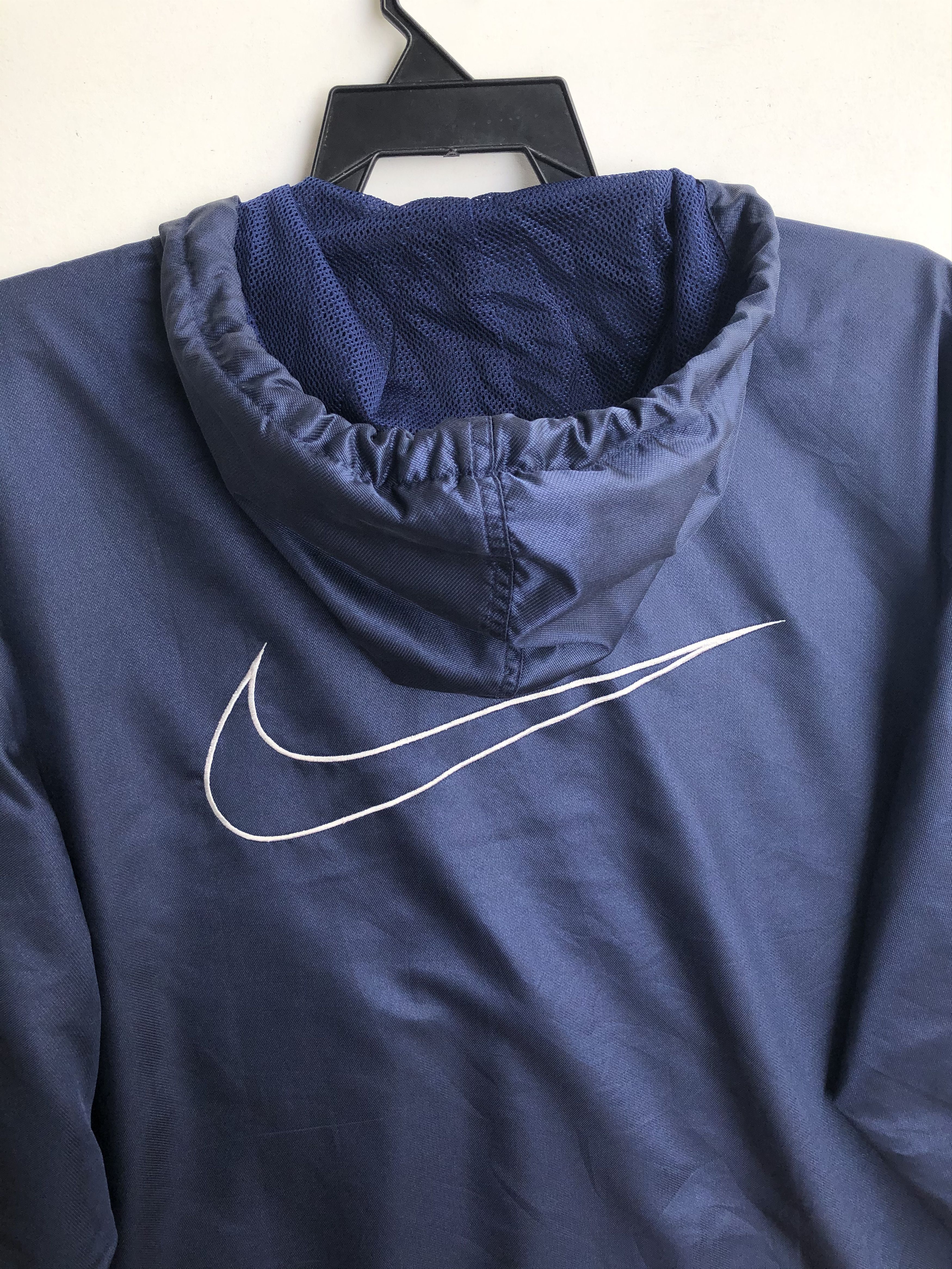 Nike × Vintage VTG 90’s NIKE CENTER SWOOSH & BIG LOGO HALFZIP WINDBREAKER Size US XXL / EU 58 / 5 - 9 Thumbnail