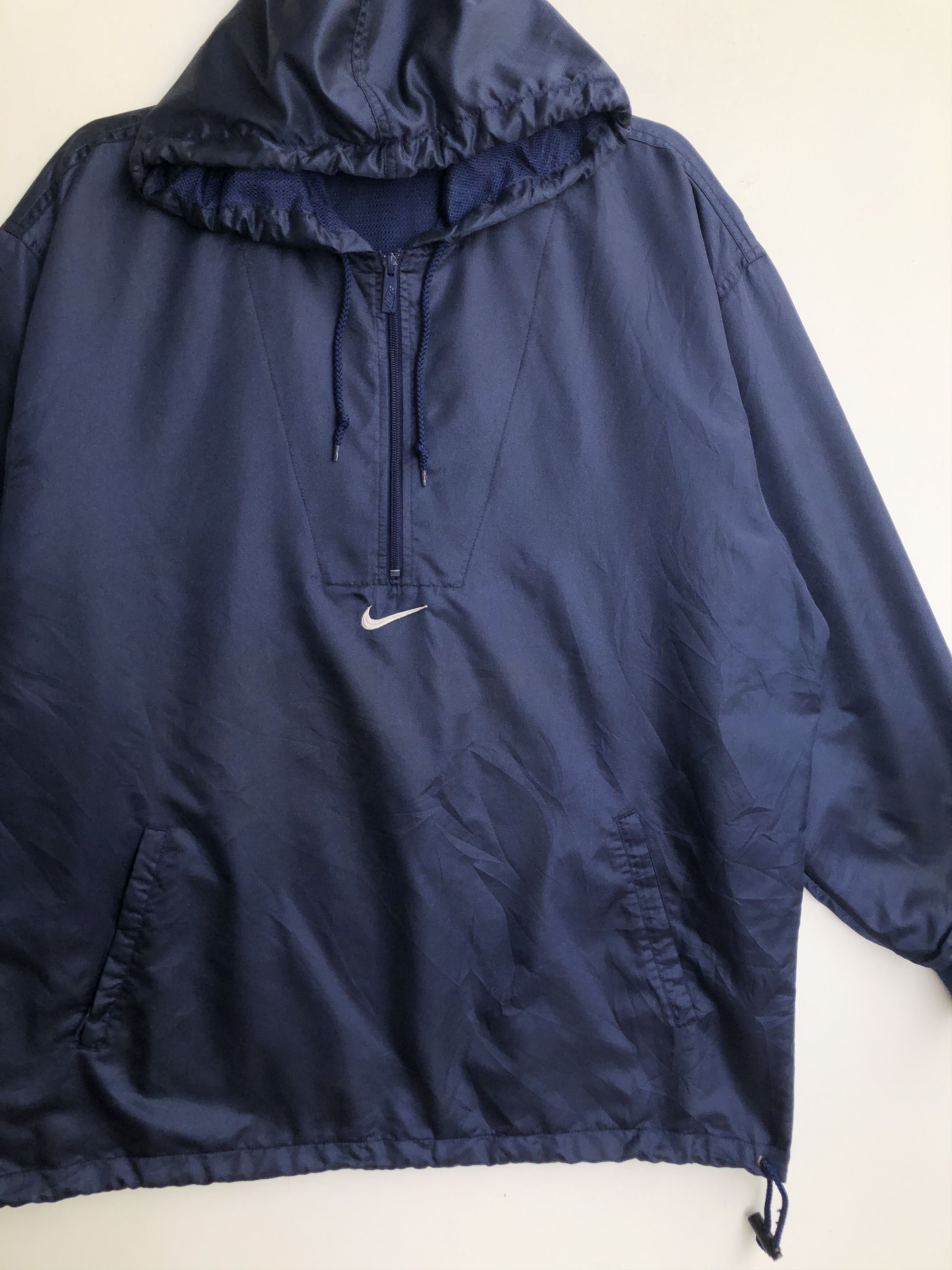Nike × Vintage VTG 90’s NIKE CENTER SWOOSH & BIG LOGO HALFZIP WINDBREAKER Size US XXL / EU 58 / 5 - 2 Thumbnail