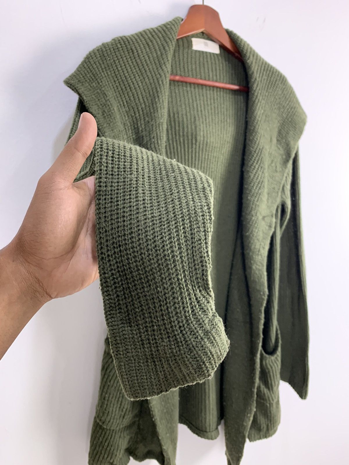 Japanese Brand RPS Military Crochet Knitwear Long Cardigan Hoodie Sweater Size L / US 10 / IT 46 - 8 Thumbnail