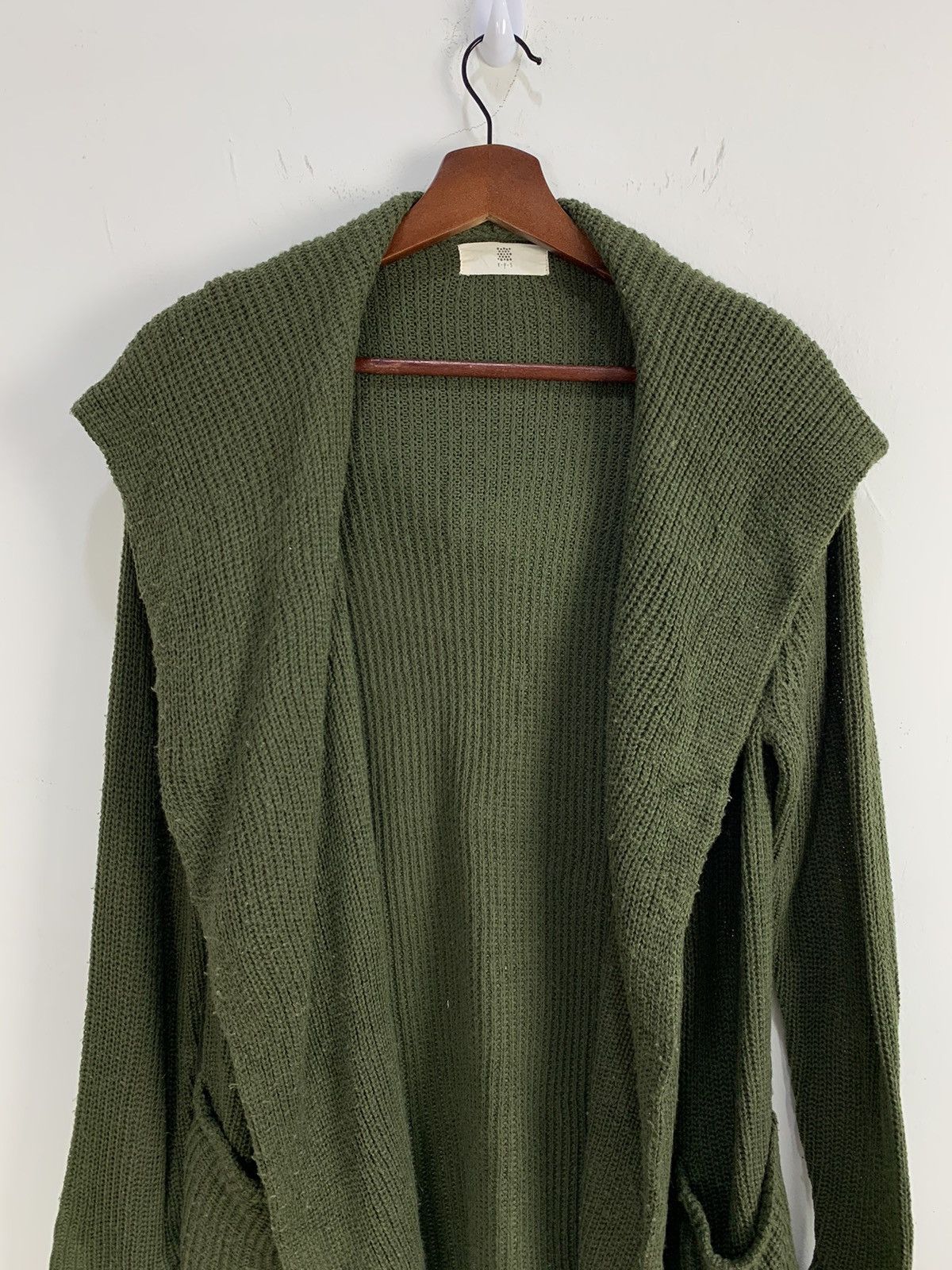 Japanese Brand RPS Military Crochet Knitwear Long Cardigan Hoodie Sweater Size L / US 10 / IT 46 - 4 Thumbnail