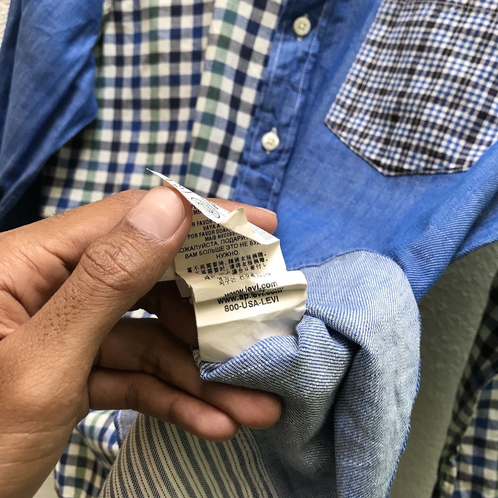Levi's 🔥💢 Levis Corte Classico Pathwork Button Shirt Size US S / EU 44-46 / 1 - 8 Thumbnail