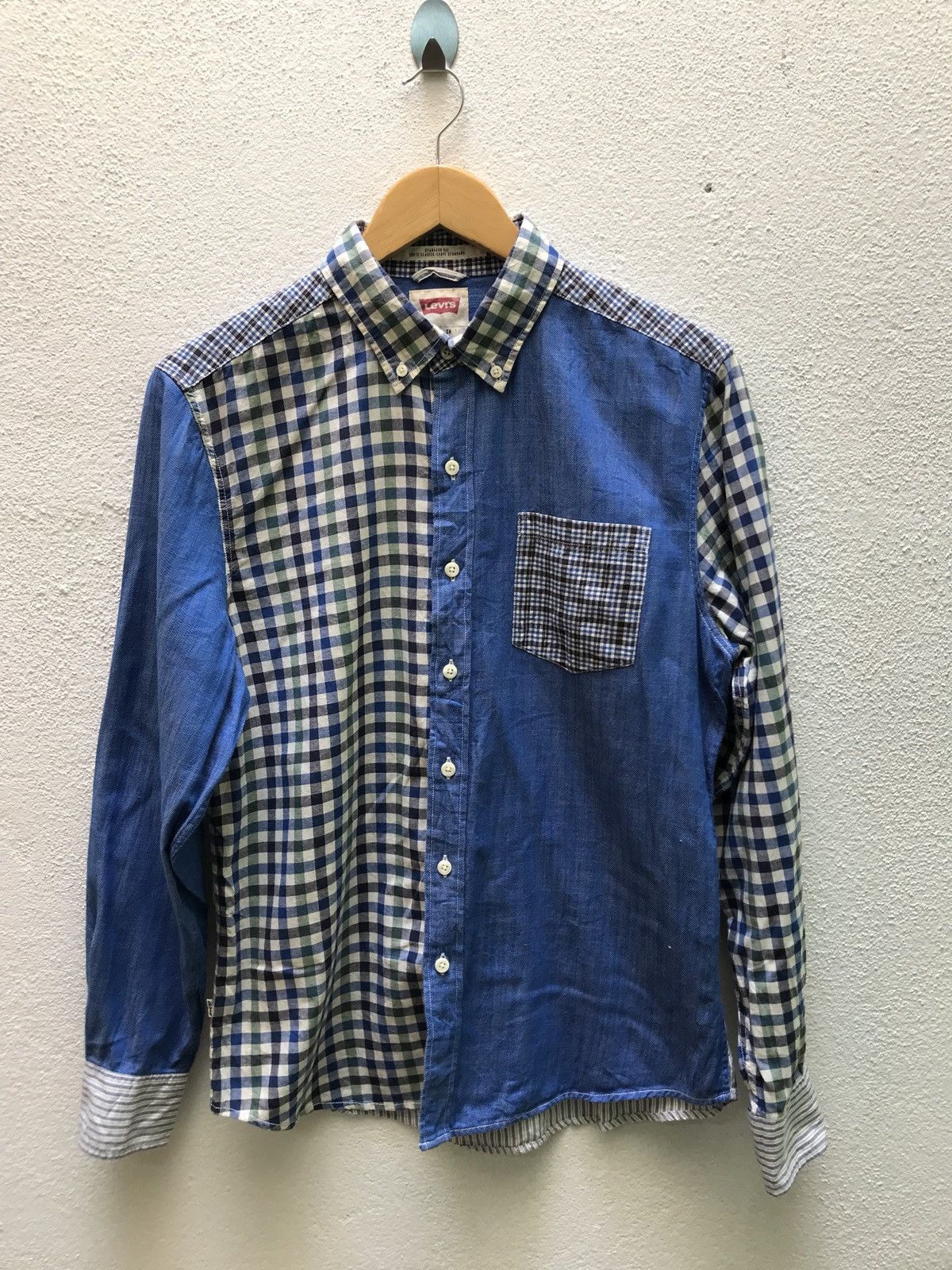 Levi's 🔥💢 Levis Corte Classico Pathwork Button Shirt Size US S / EU 44-46 / 1 - 1 Thumbnail