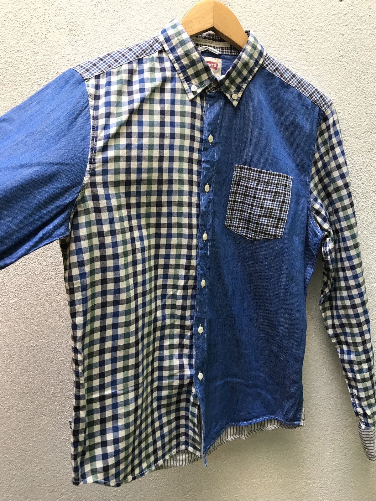 Levi's 🔥💢 Levis Corte Classico Pathwork Button Shirt Size US S / EU 44-46 / 1 - 4 Thumbnail