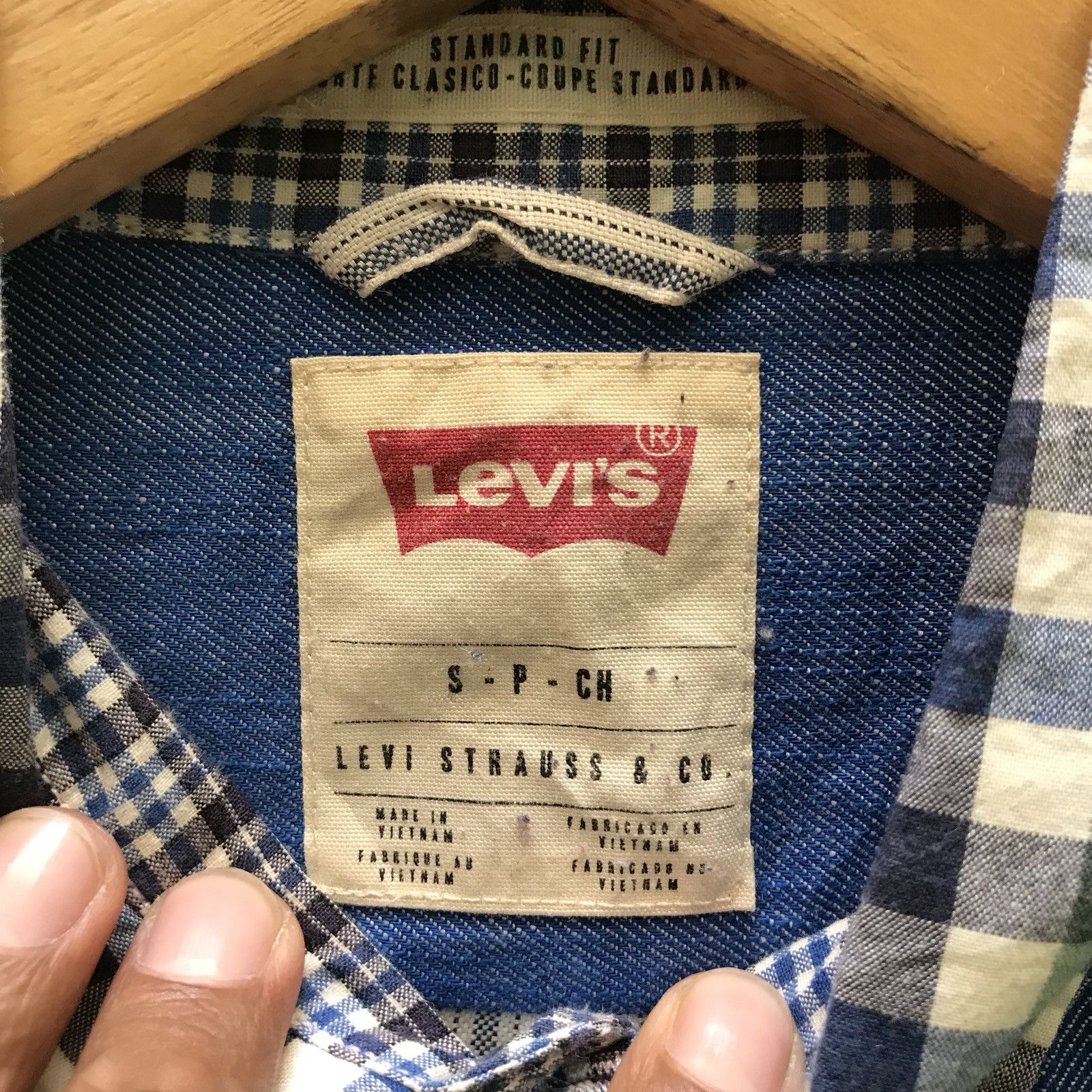 Levi's 🔥💢 Levis Corte Classico Pathwork Button Shirt Size US S / EU 44-46 / 1 - 7 Thumbnail