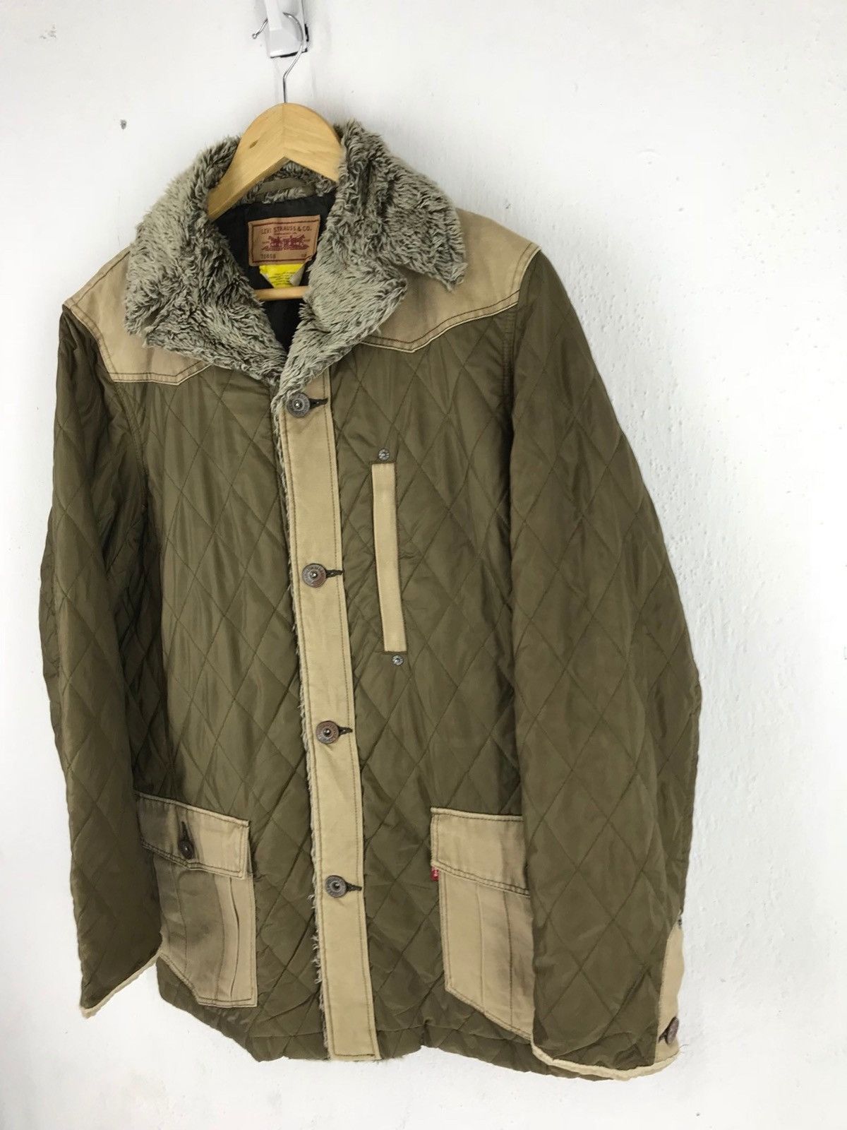 Levi's 🔥RARE VINTAGE LEVI'S QUILTED FURRY JACKET Size US L / EU 52-54 / 3 - 4 Thumbnail