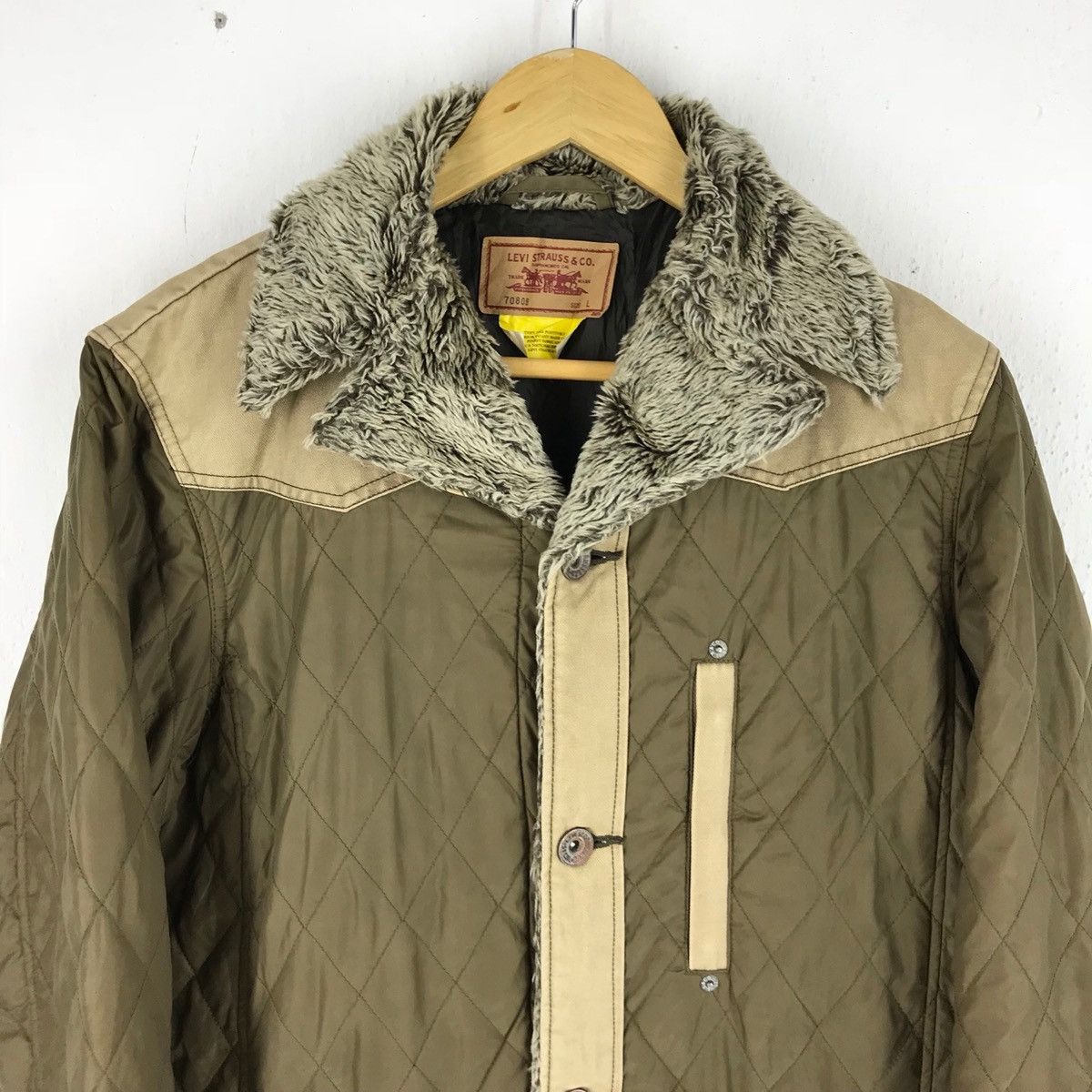Levi's 🔥RARE VINTAGE LEVI'S QUILTED FURRY JACKET Size US L / EU 52-54 / 3 - 5 Thumbnail