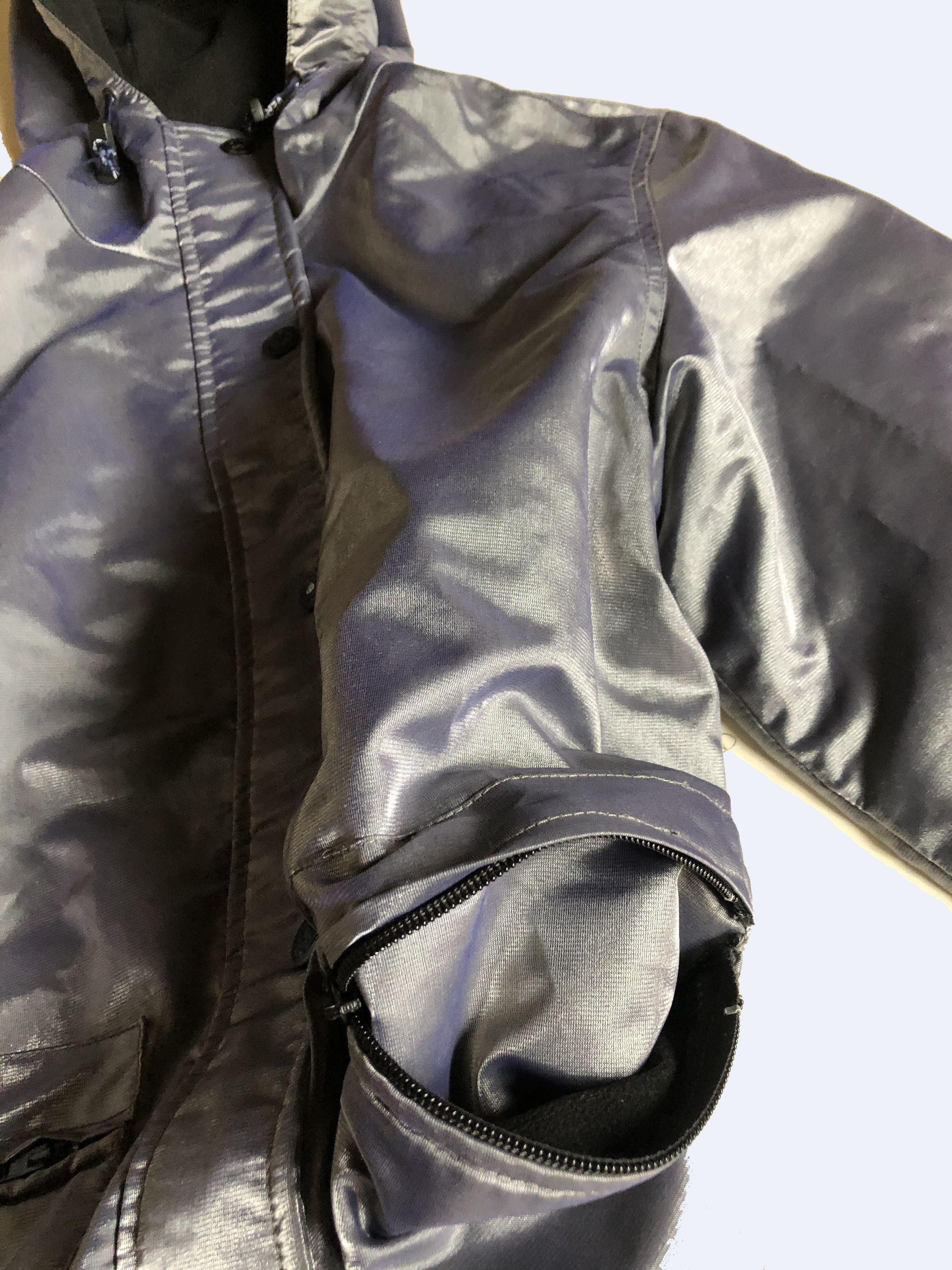 Versace × Versace Jeans Couture × Versus Versace Versace WMNS 80s Vintage Metal Shell Metallic Shimmer Parka Size S / US 4 / IT 40 - 8 Thumbnail