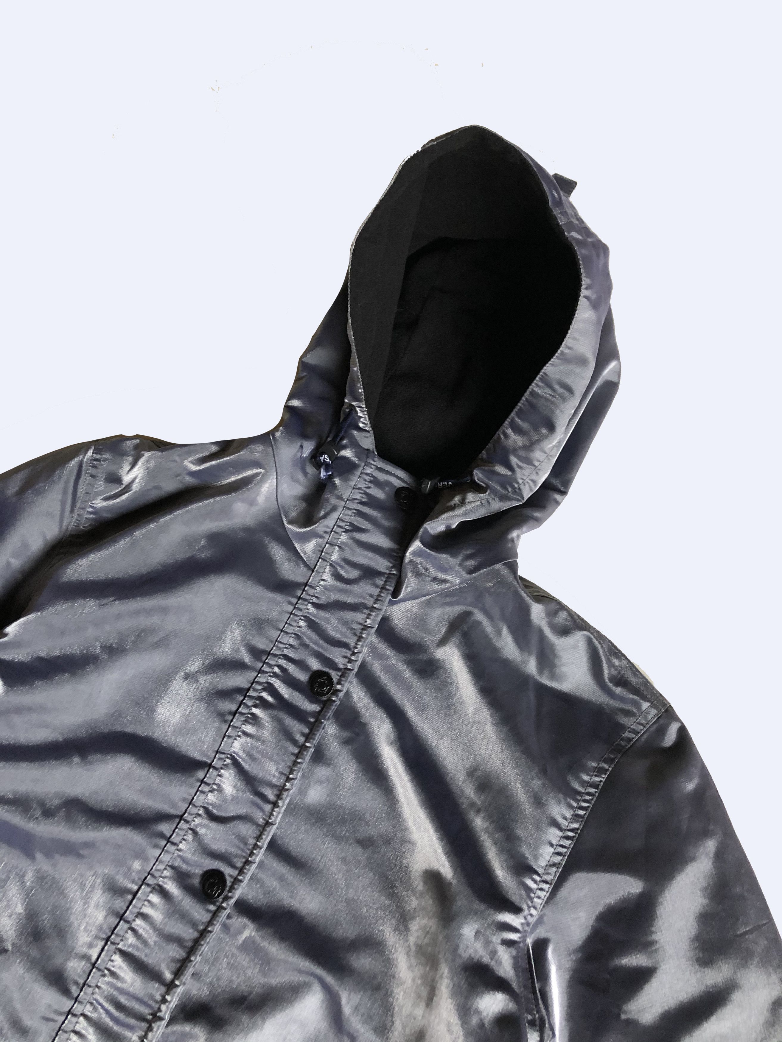 Versace × Versace Jeans Couture × Versus Versace Versace WMNS 80s Vintage Metal Shell Metallic Shimmer Parka Size S / US 4 / IT 40 - 3 Thumbnail