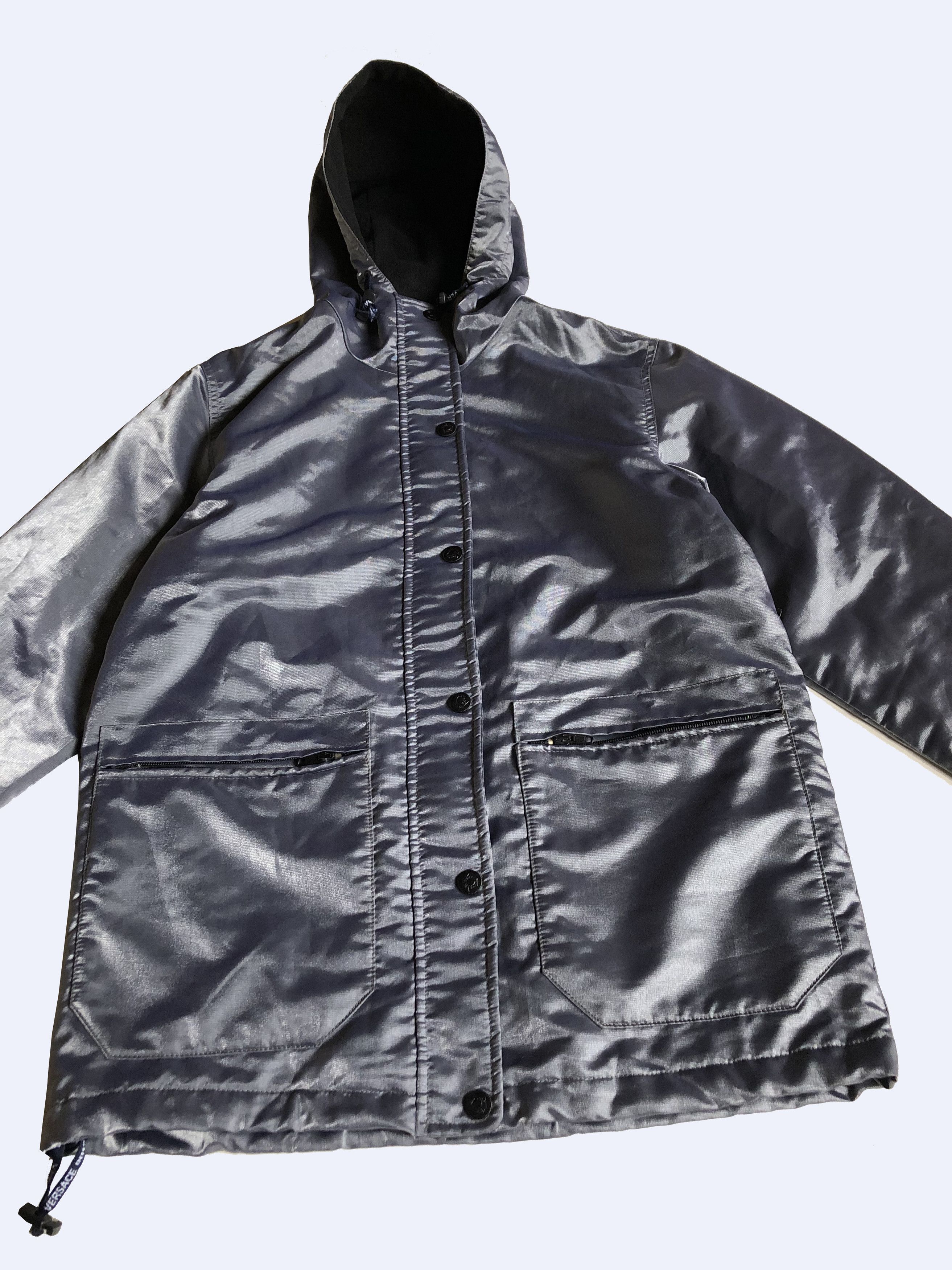 Versace × Versace Jeans Couture × Versus Versace Versace WMNS 80s Vintage Metal Shell Metallic Shimmer Parka Size S / US 4 / IT 40 - 5 Thumbnail