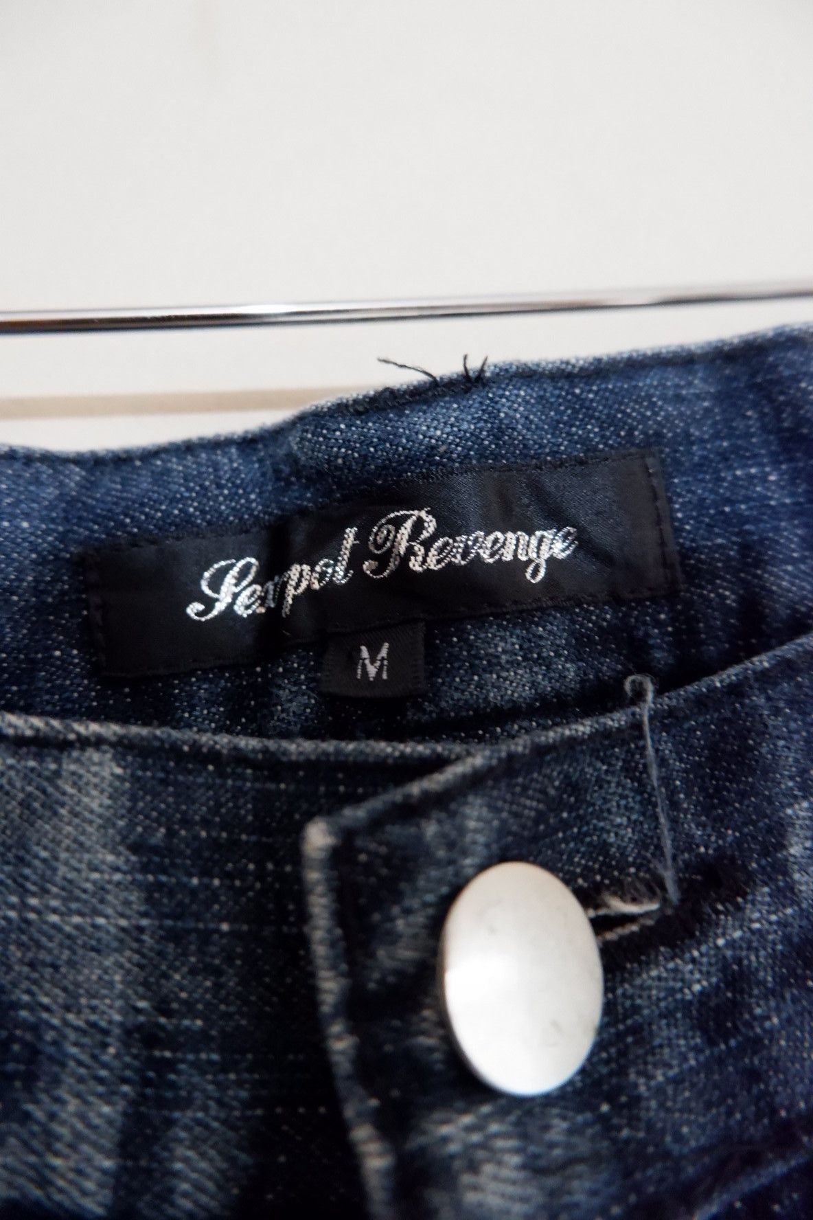 Japanese Brand Vintage Sex Pot Revenge Bondage Ripped Denim Size US 30 / EU 46 - 7 Thumbnail