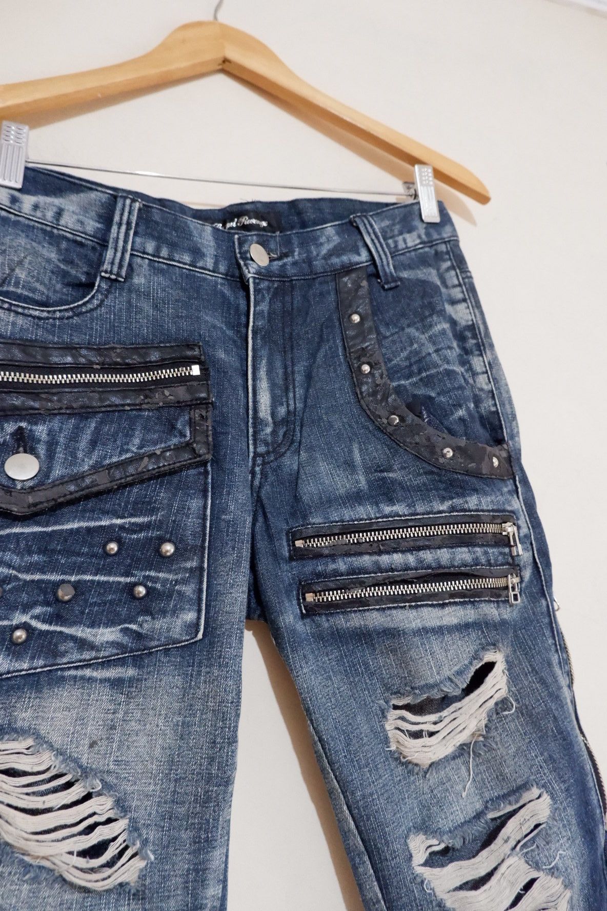 Japanese Brand Vintage Sex Pot Revenge Bondage Ripped Denim Size US 30 / EU 46 - 4 Thumbnail