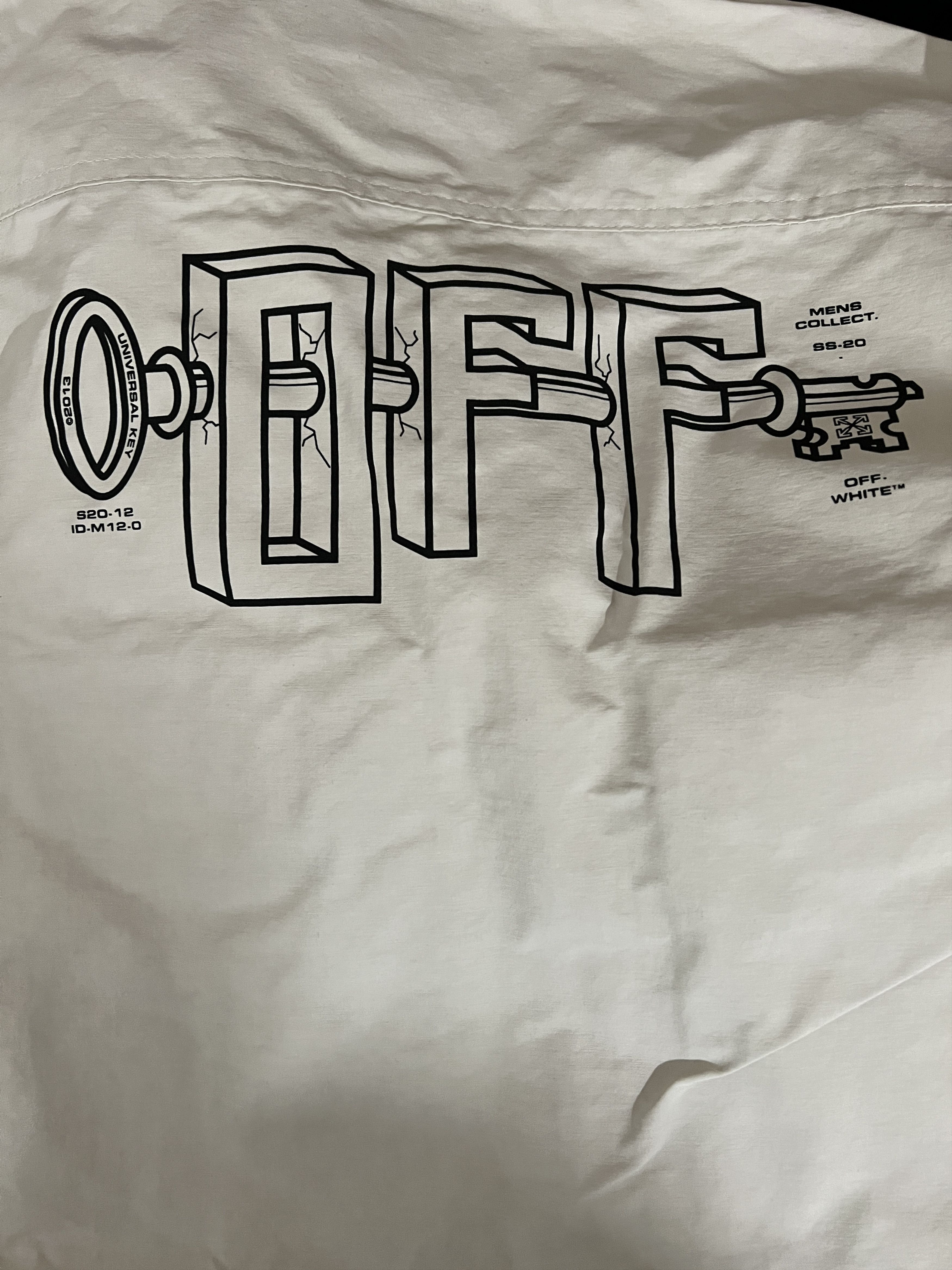 Off-White $900 Off-White Logo-Print Cotton Blend zip up Shirt Gray Size US S / EU 44-46 / 1 - 3 Thumbnail