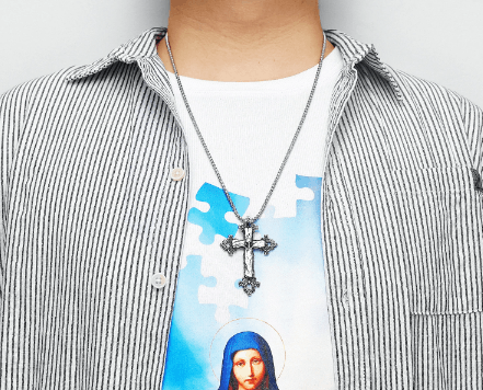 Jewelry 316L Stainless Steel Cross Pendant Necklace Size ONE SIZE - 3 Thumbnail