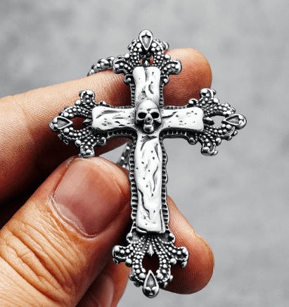 Jewelry 316L Stainless Steel Cross Pendant Necklace Size ONE SIZE - 2 Thumbnail