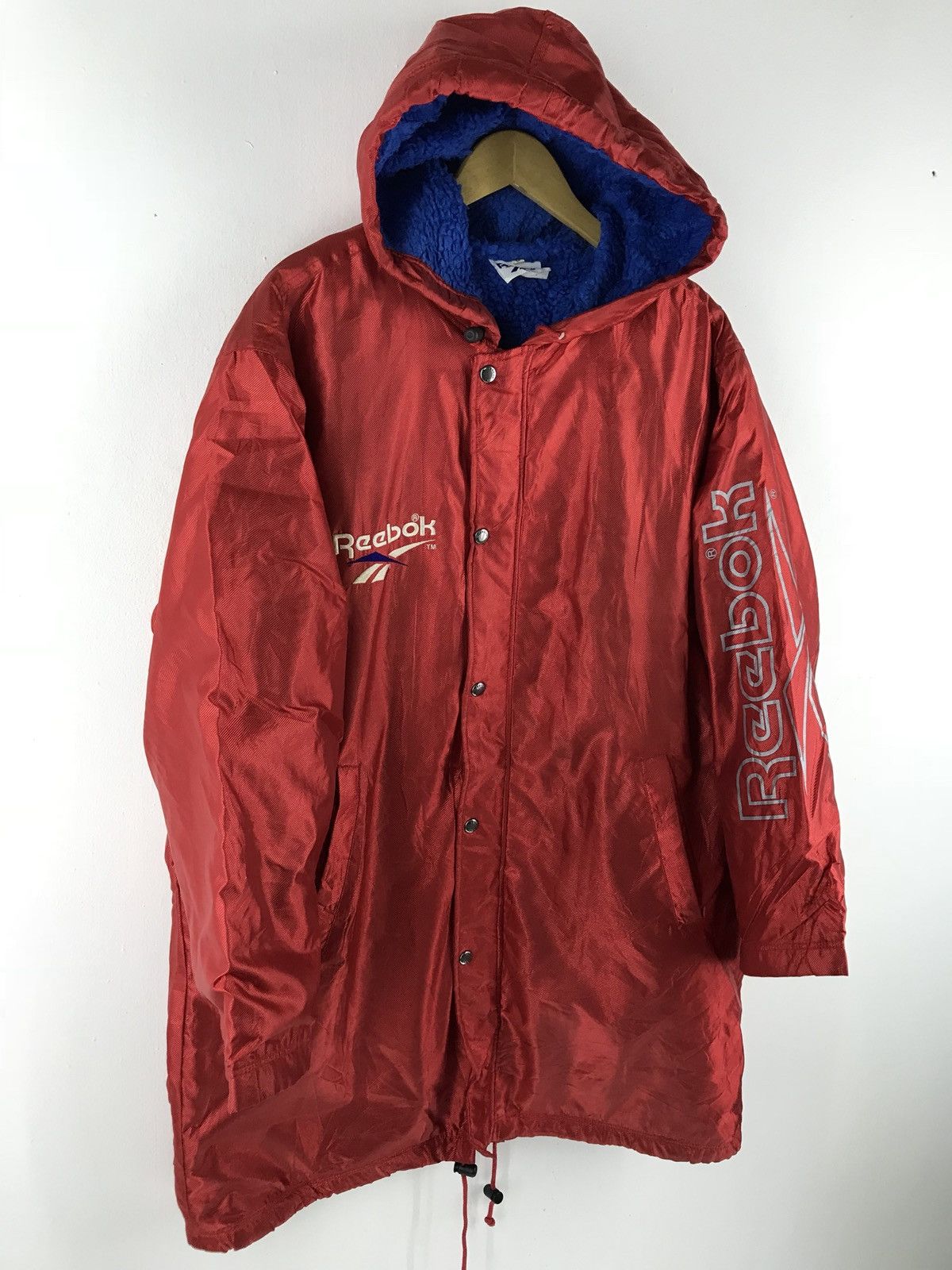 Reebok 🔥Rare Vintage 90s Reebok Red Big Logo Long Jacket Size US L / EU 52-54 / 3 - 3 Thumbnail