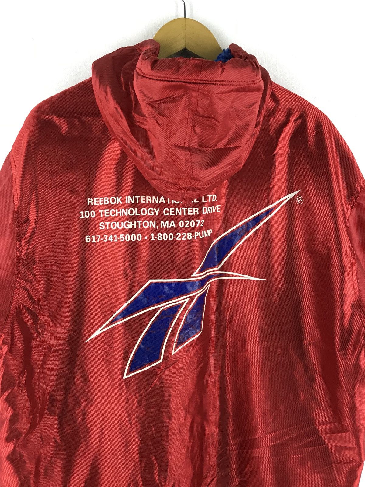 Reebok 🔥Rare Vintage 90s Reebok Red Big Logo Long Jacket Size US L / EU 52-54 / 3 - 6 Thumbnail