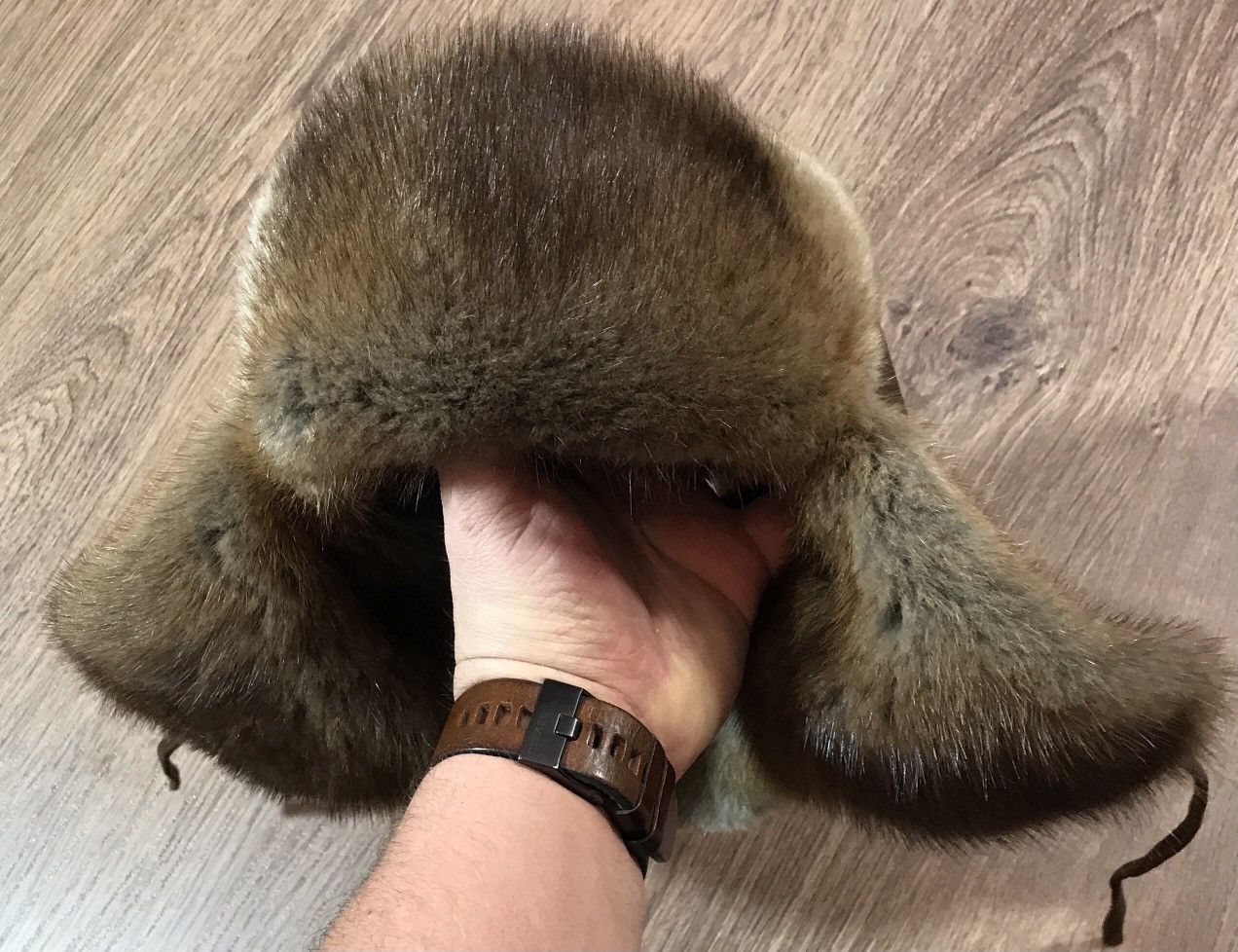 Japanese Brand Real fur, Ushanka Hat Size ONE SIZE - 5 Thumbnail