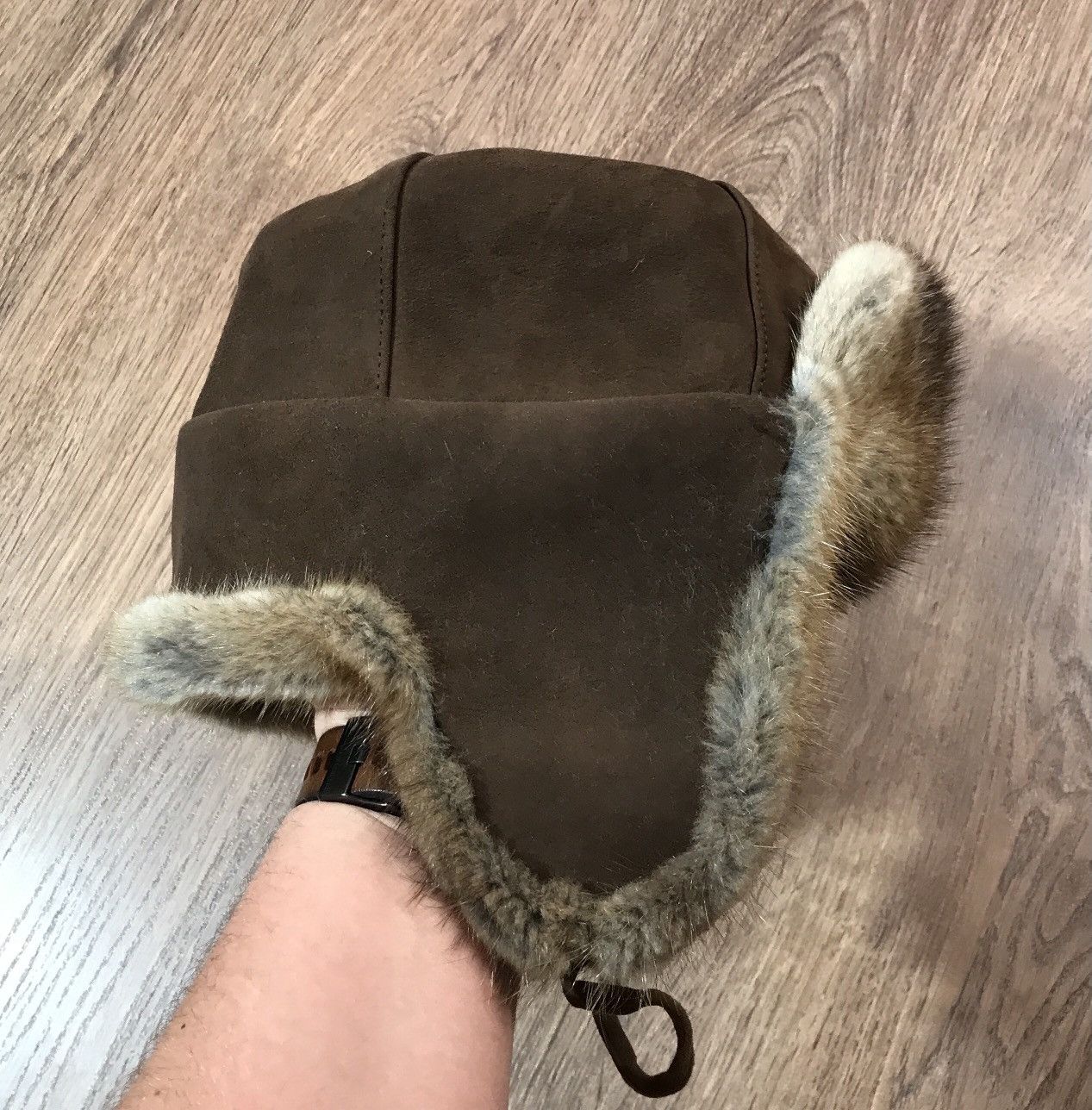 Japanese Brand Real fur, Ushanka Hat Size ONE SIZE - 6 Thumbnail