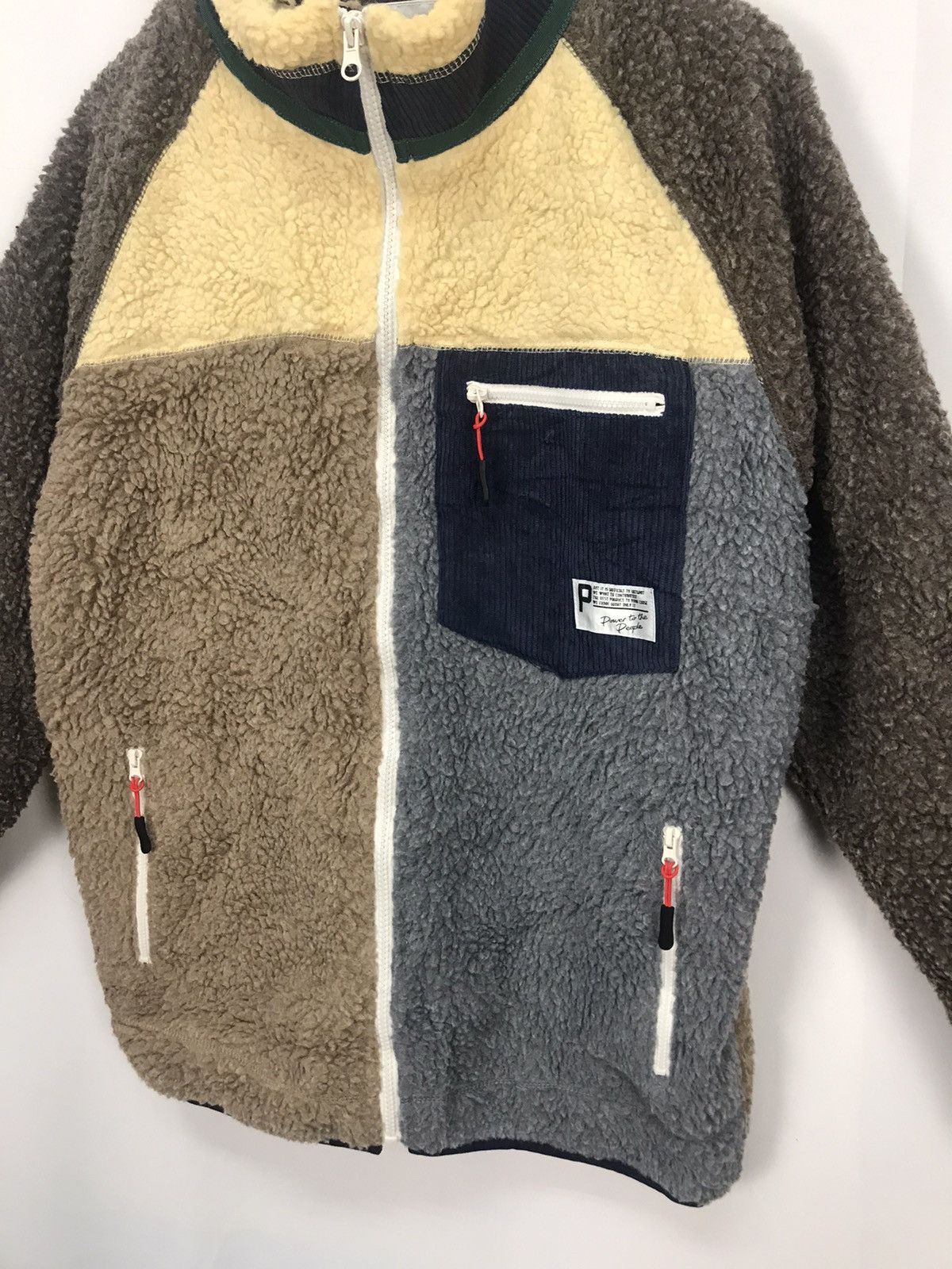 Japanese Brand Power of the people multicolor fleece zipper jacket Size US M / EU 48-50 / 2 - 6 Thumbnail