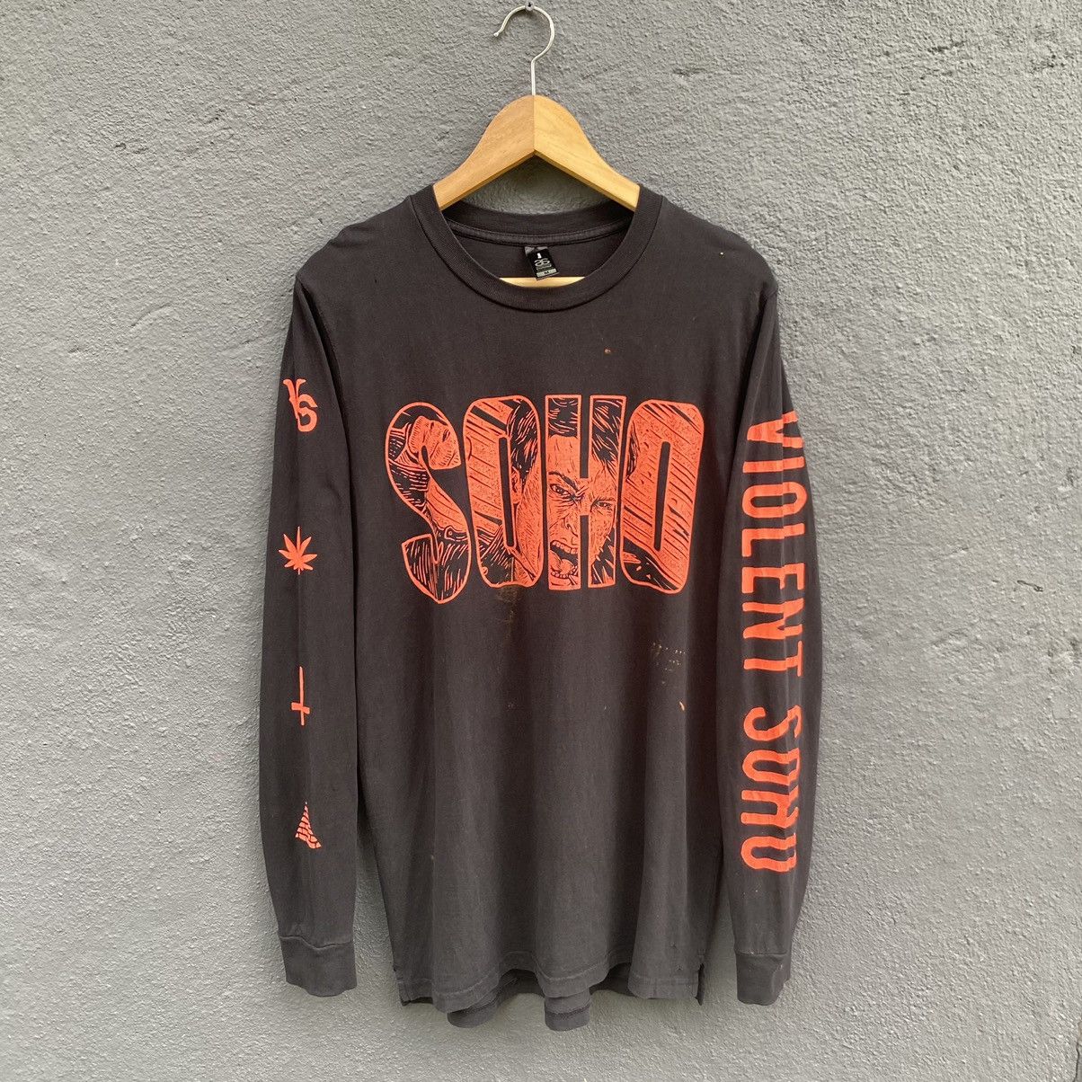 Band Tees Thrashed Faded Vintage Violent Soho Band ERD GRUNGE TEE Size US M / EU 48-50 / 2 - 1 Thumbnail