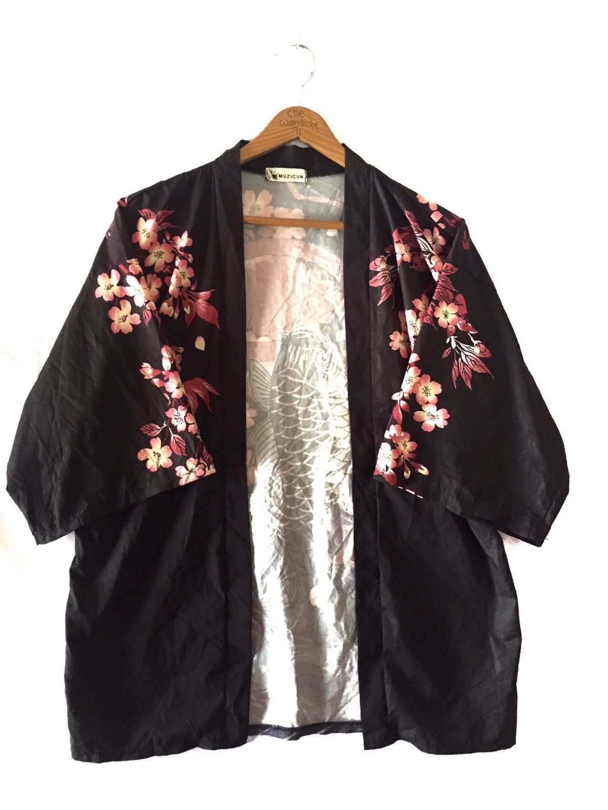 Japanese Brand Japan Black Big Koi Fish Yakuza Design Kimono 2 Size US L / EU 52-54 / 3 - 3 Thumbnail