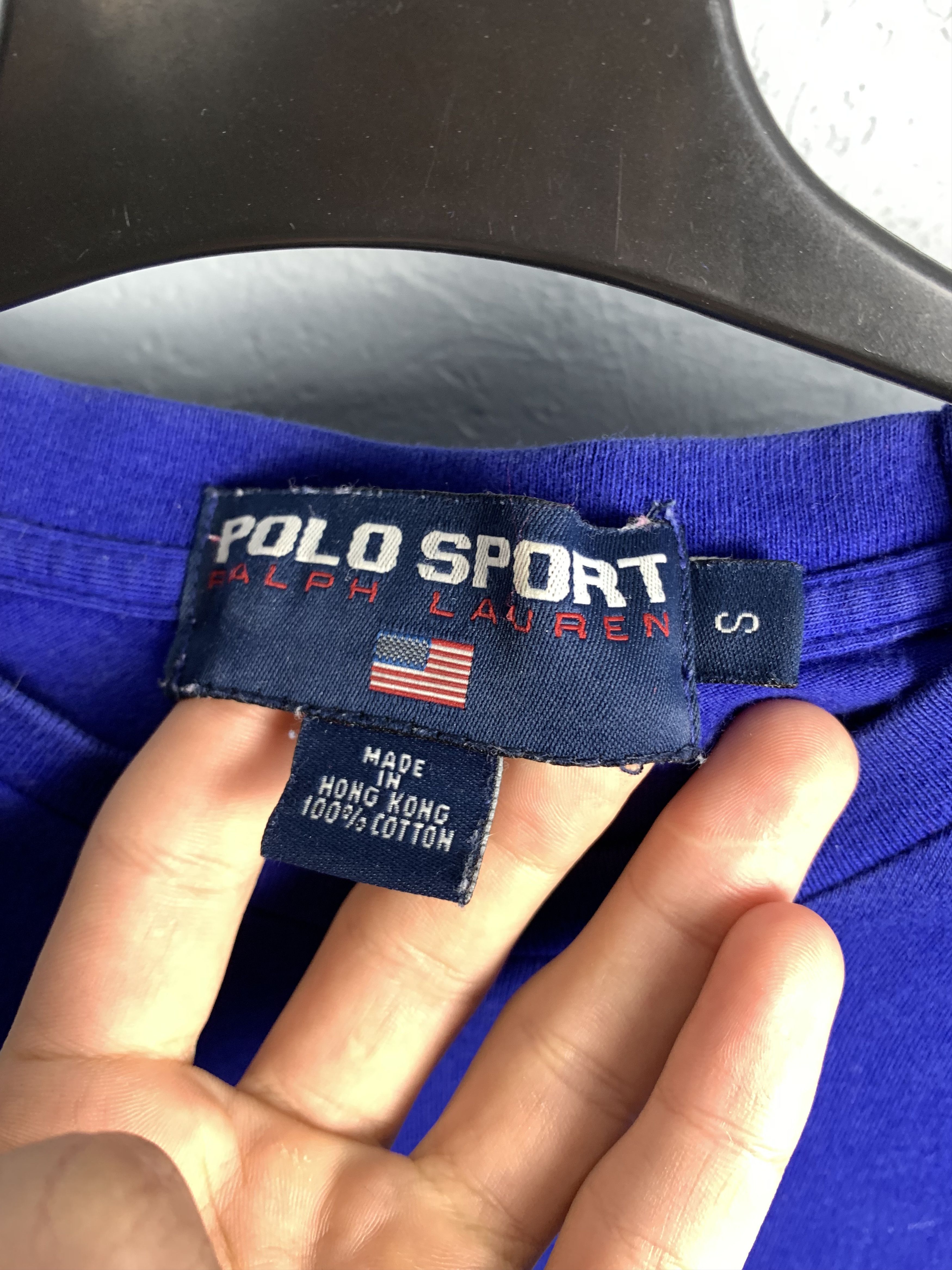 Polo Ralph Lauren 90s Vintage Mens POLO SPORT Ralph Lauren T-Shirt Tee Size US S / EU 44-46 / 1 - 4 Thumbnail