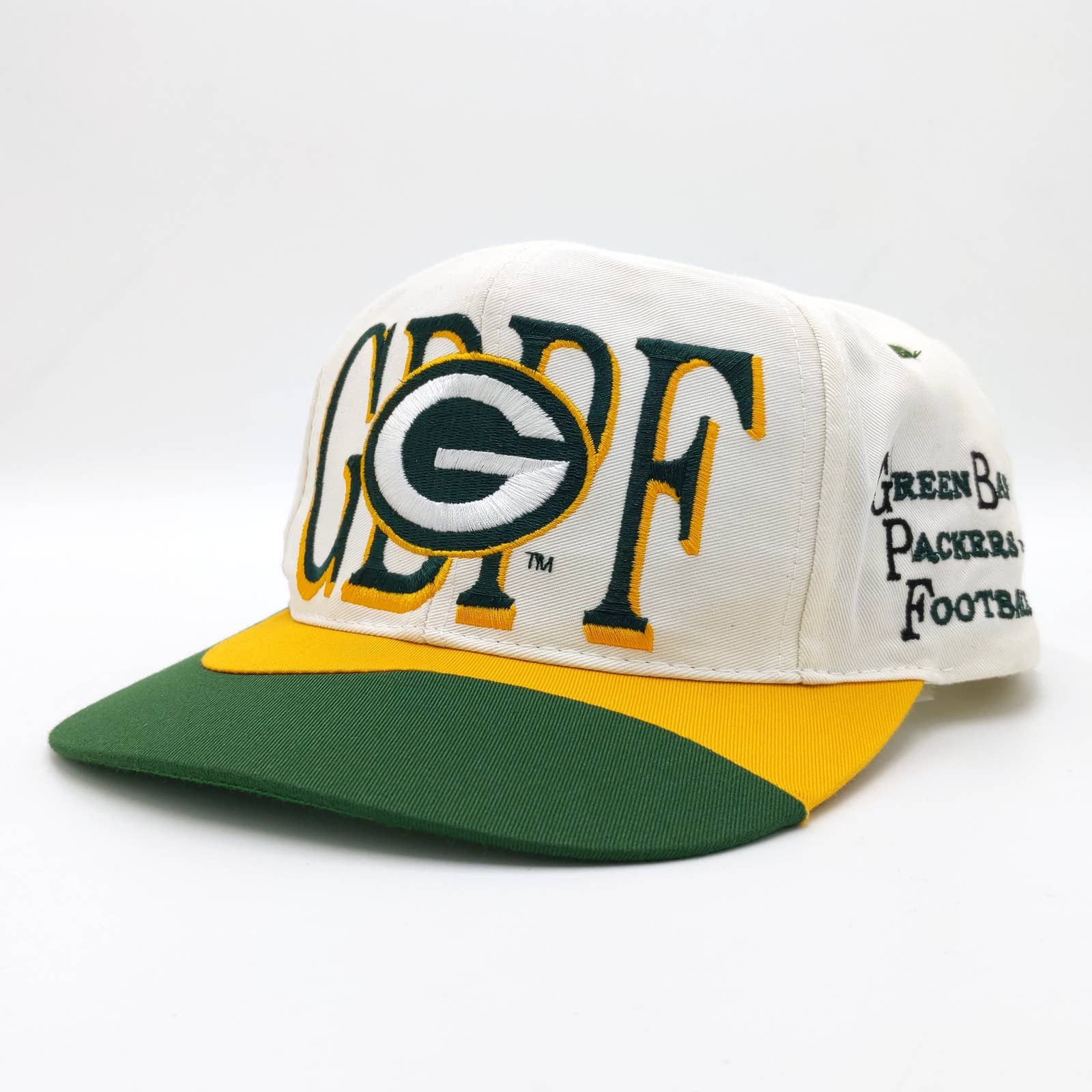 image of Green Bay Packers Wave Snapback Trucker Hat 90's Nfl, Men's