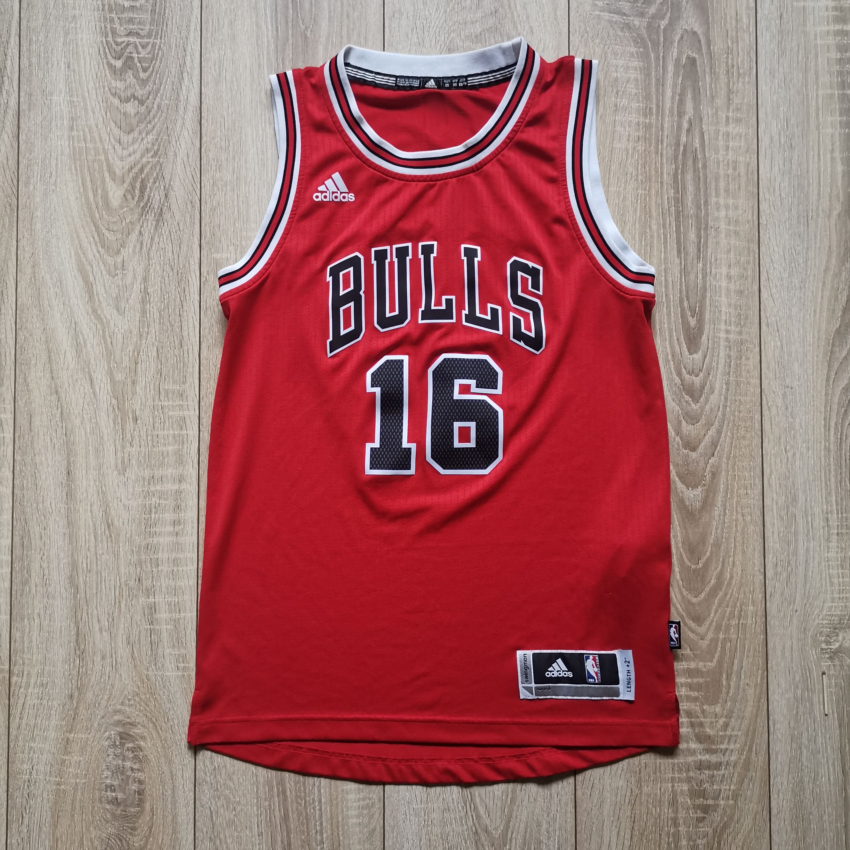 Adidas Adidas Chicago Bulls #16 Paul Gasol NBA jersey length+2 Size US XS / EU 42 / 0 - 1 Thumbnail