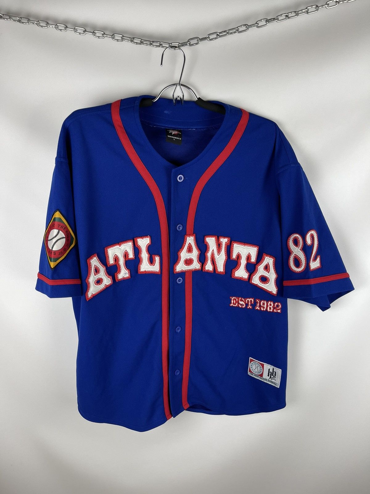 Vintage Vintage Hoodboyz Atlanta baseball jersey maillot big logo Grailed