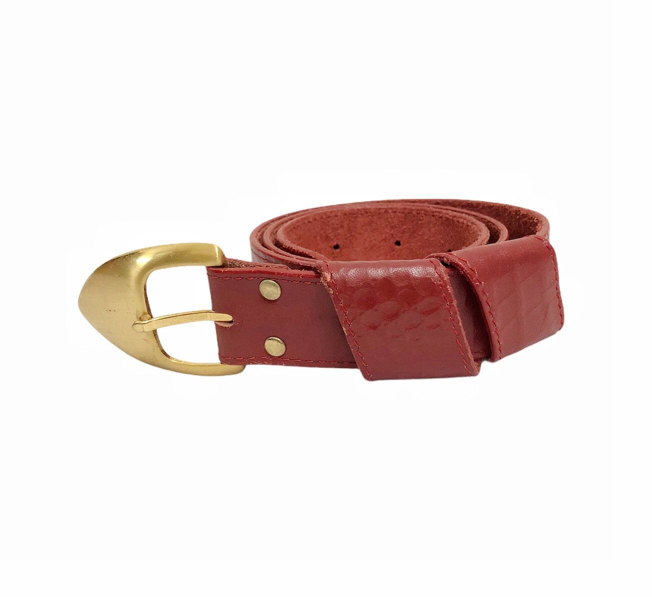 Vintage 90's Vintage Christian Ada Belt full Leather Size ONE SIZE - 2 Thumbnail