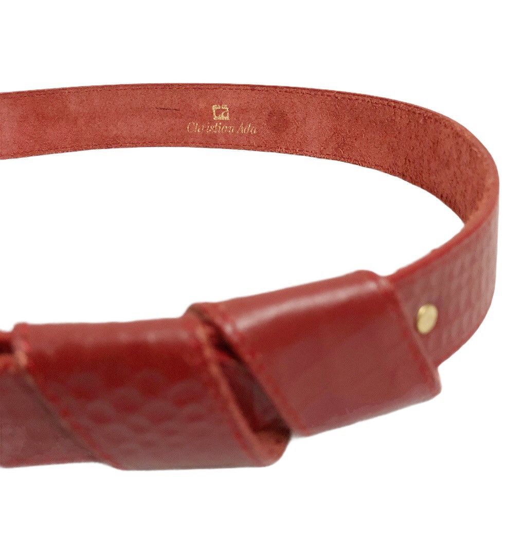 Vintage 90's Vintage Christian Ada Belt full Leather Size ONE SIZE - 6 Thumbnail