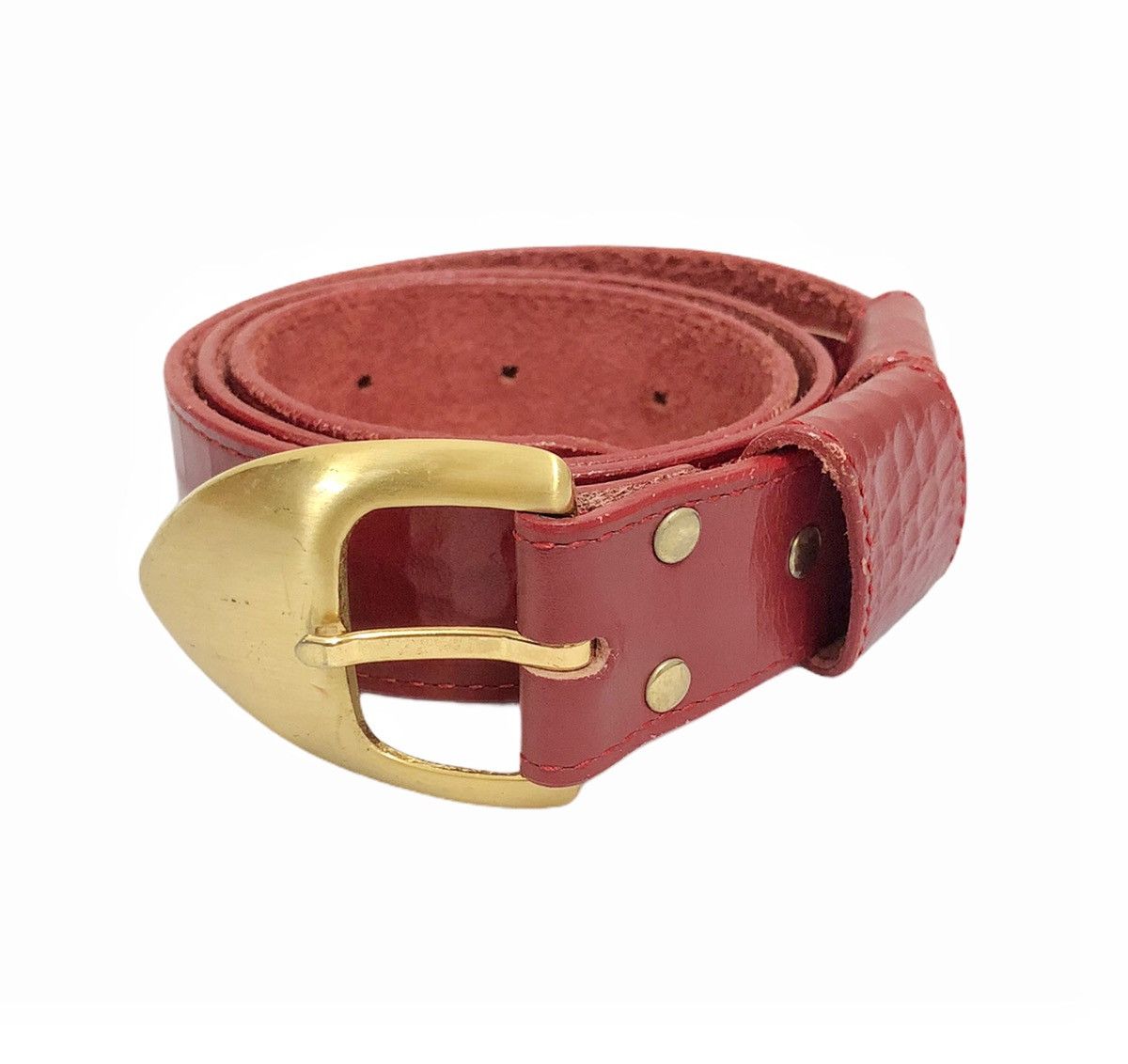 Vintage 90's Vintage Christian Ada Belt full Leather Size ONE SIZE - 1 Thumbnail