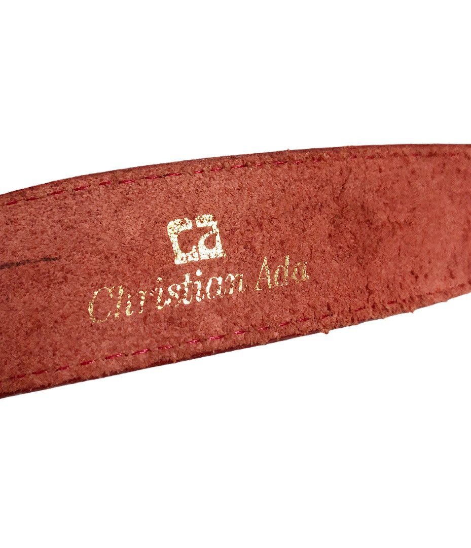 Vintage 90's Vintage Christian Ada Belt full Leather Size ONE SIZE - 12 Thumbnail