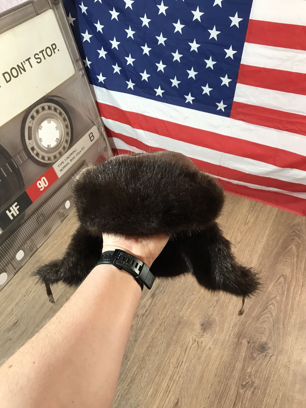 Vintage Vintage Natural Fur ushanka hat Size ONE SIZE - 1 Thumbnail