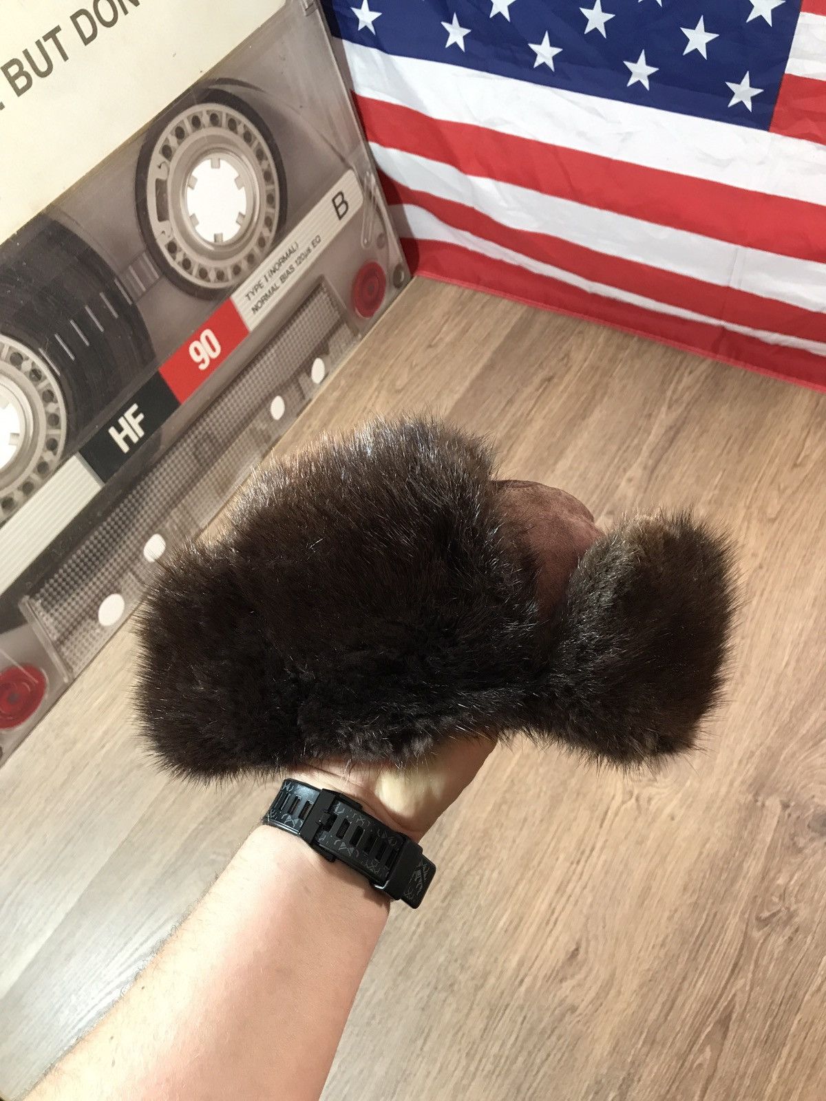Vintage Vintage Natural Fur ushanka hat Size ONE SIZE - 9 Thumbnail
