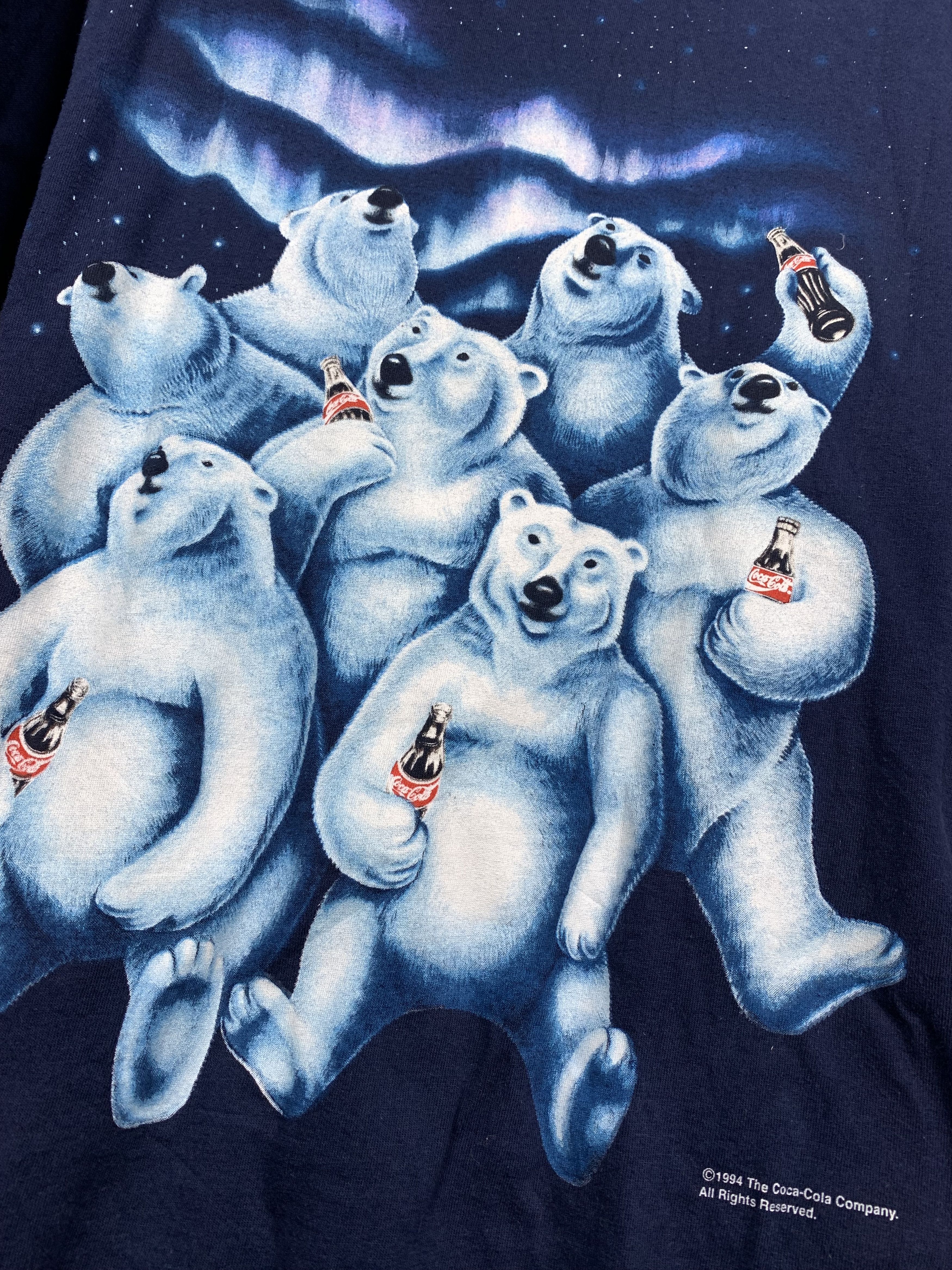 Coca Cola Vintage 1994 Coca Cola Polar Bear Promo T-Shirt Tee Size US L / EU 52-54 / 3 - 2 Thumbnail