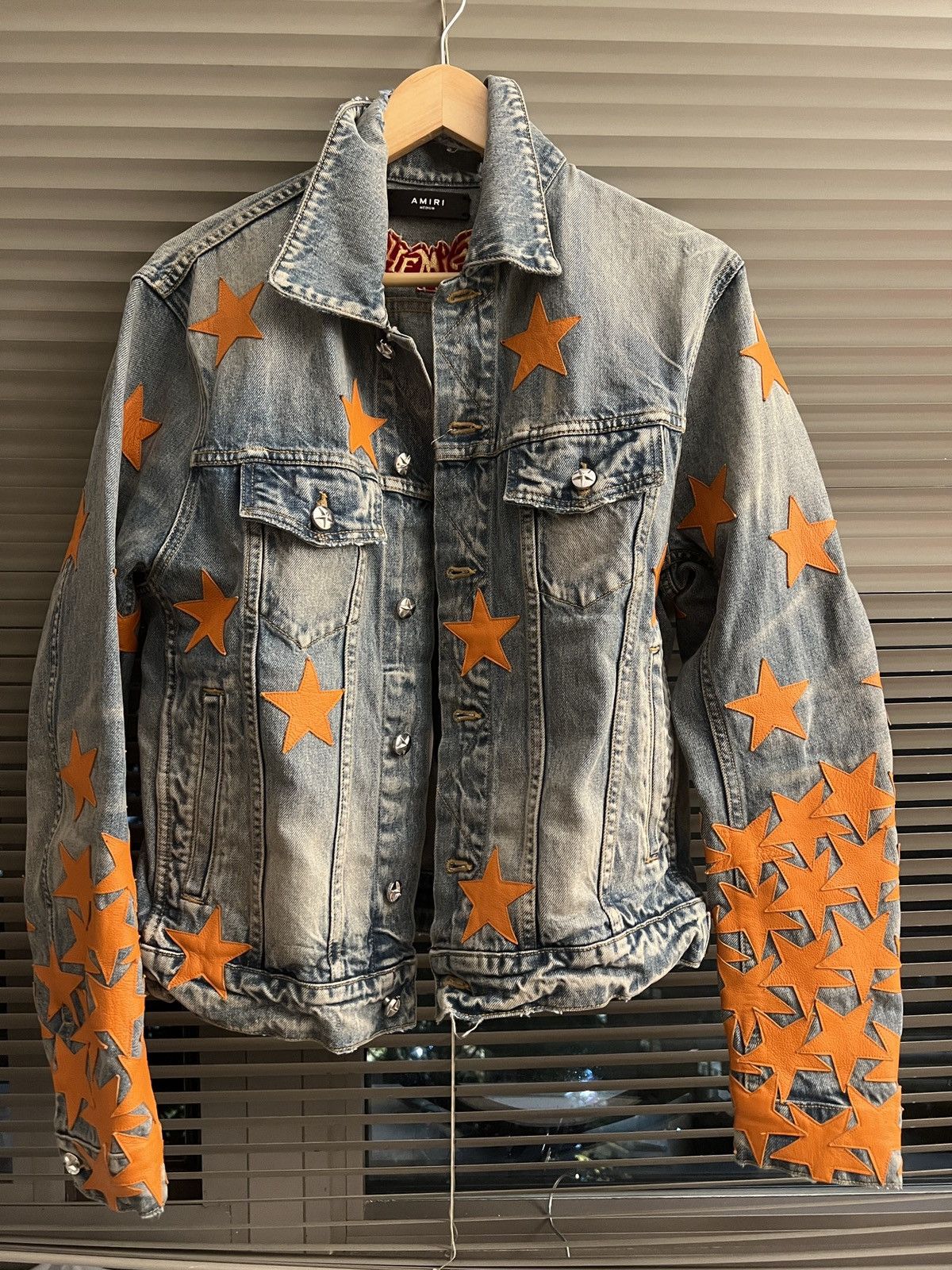 Amiri $2,490 AMIRI Chemist Leather Denim Trucker Jacket Medium Size US M / EU 48-50 / 2 - 1 Thumbnail