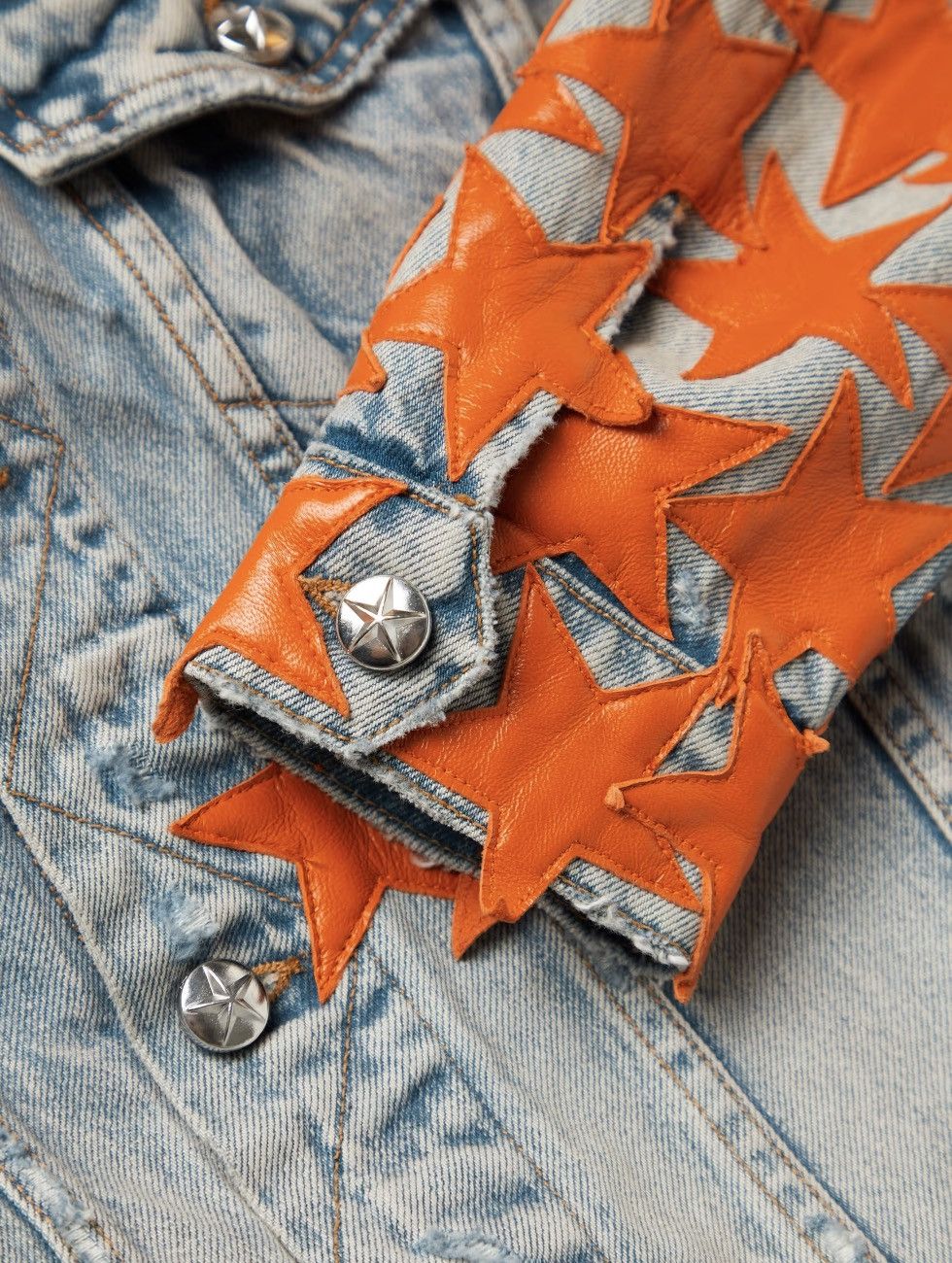Amiri $2,490 AMIRI Chemist Leather Denim Trucker Jacket Medium Size US M / EU 48-50 / 2 - 6 Thumbnail