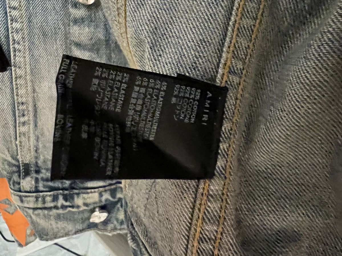 Amiri $2,490 AMIRI Chemist Leather Denim Trucker Jacket Medium Size US M / EU 48-50 / 2 - 2 Thumbnail